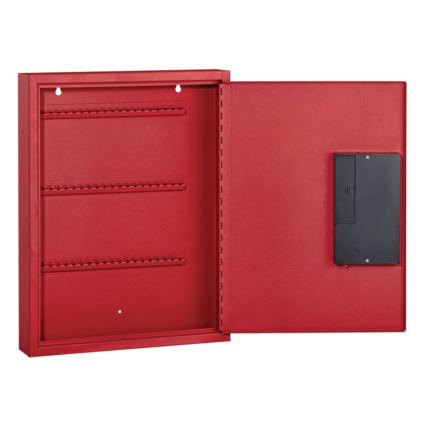 AdirOffice Steel Digital Lock Key Cabinet, 60-Key, 13 x 2.6 x 17, Stainless Steel 304, Red