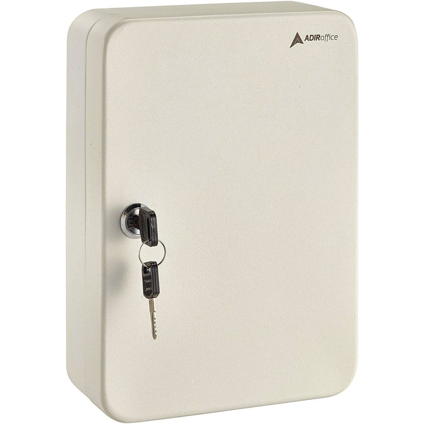 AdirOffice Steel Secure Key Cabinet with Key Lock, 48-Key, 7.1 x 3.1 x 10, Stainless Steel 304, White