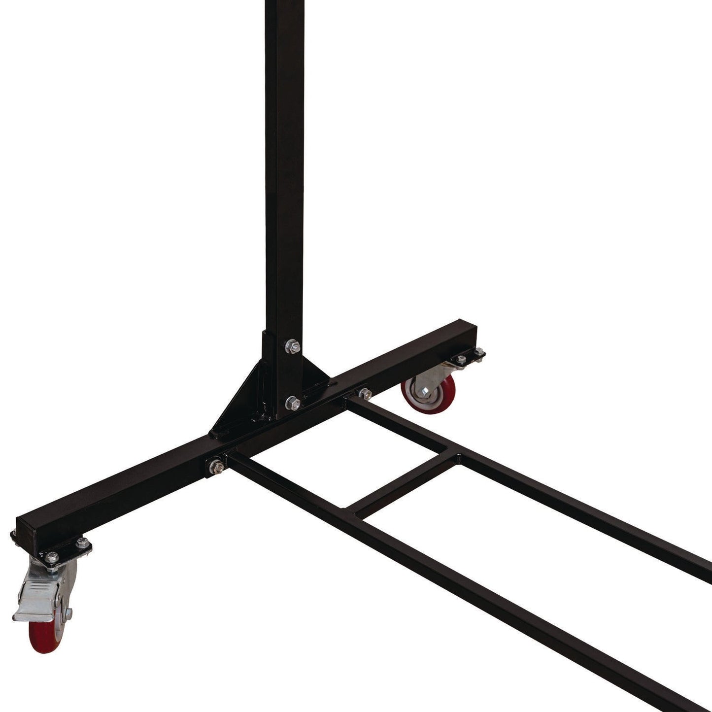 AdirOffice Steel Folding Chair Two-Tier Utility Cart, Metal, 1,000 lb Capacity, 33 x 65 x 68.5, Black
