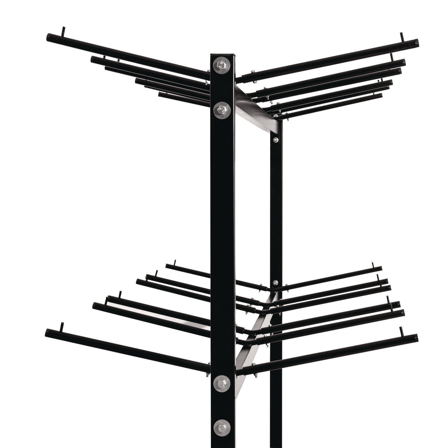 AdirOffice Steel Folding Chair Two-Tier Utility Cart, Metal, 1,000 lb Capacity, 33 x 65 x 68.5, Black