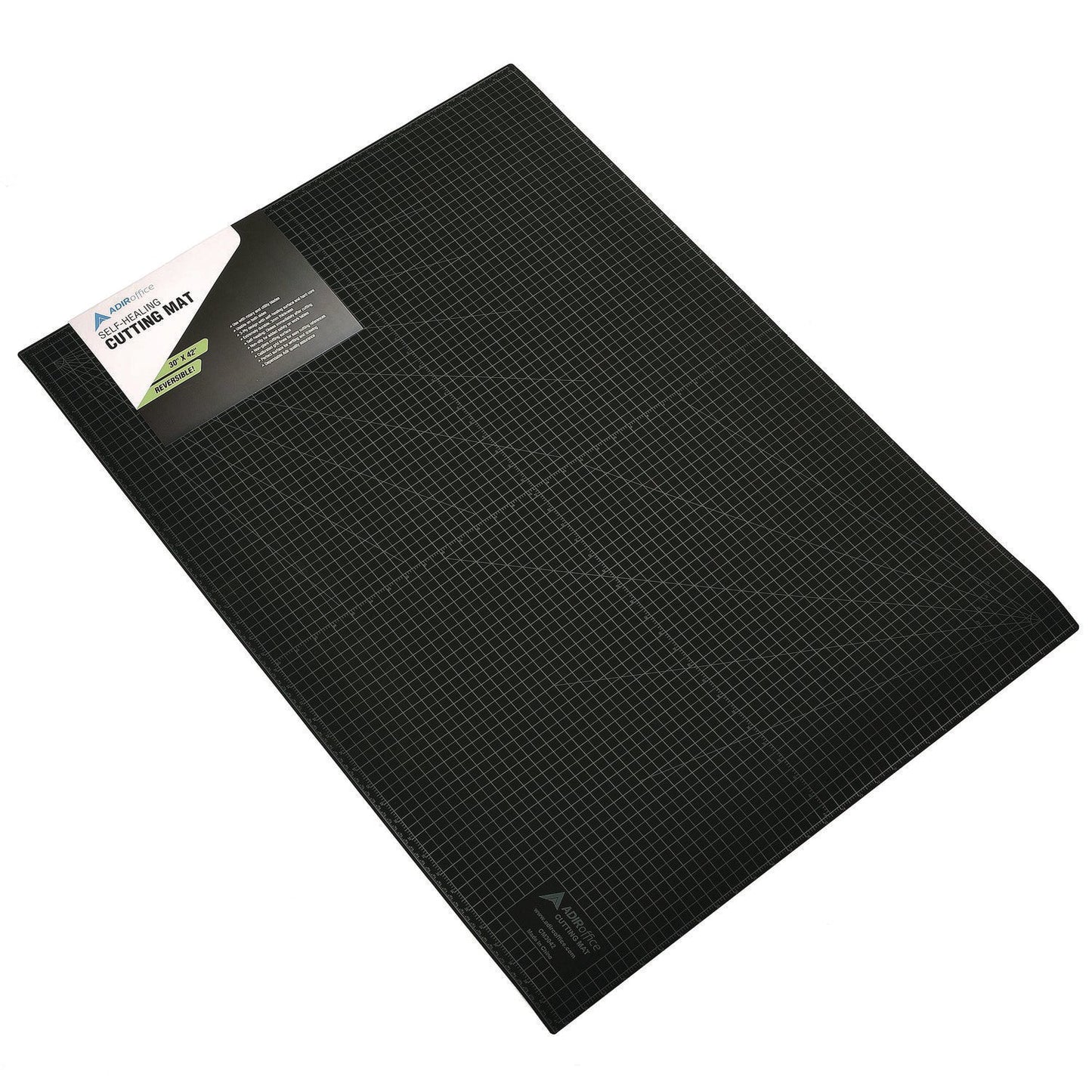 AdirOffice Reversible Self Healing Cutting Mat, 30 x 42, Green/Black