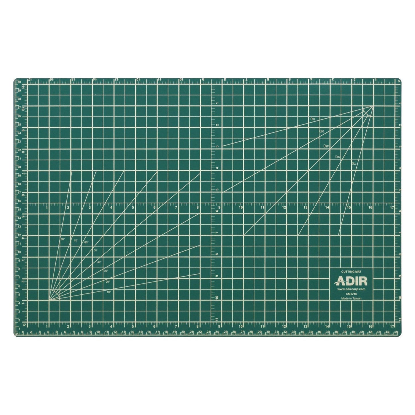 AdirOffice Reversible Self Healing Cutting Mat, 18 x 36, Green/Black