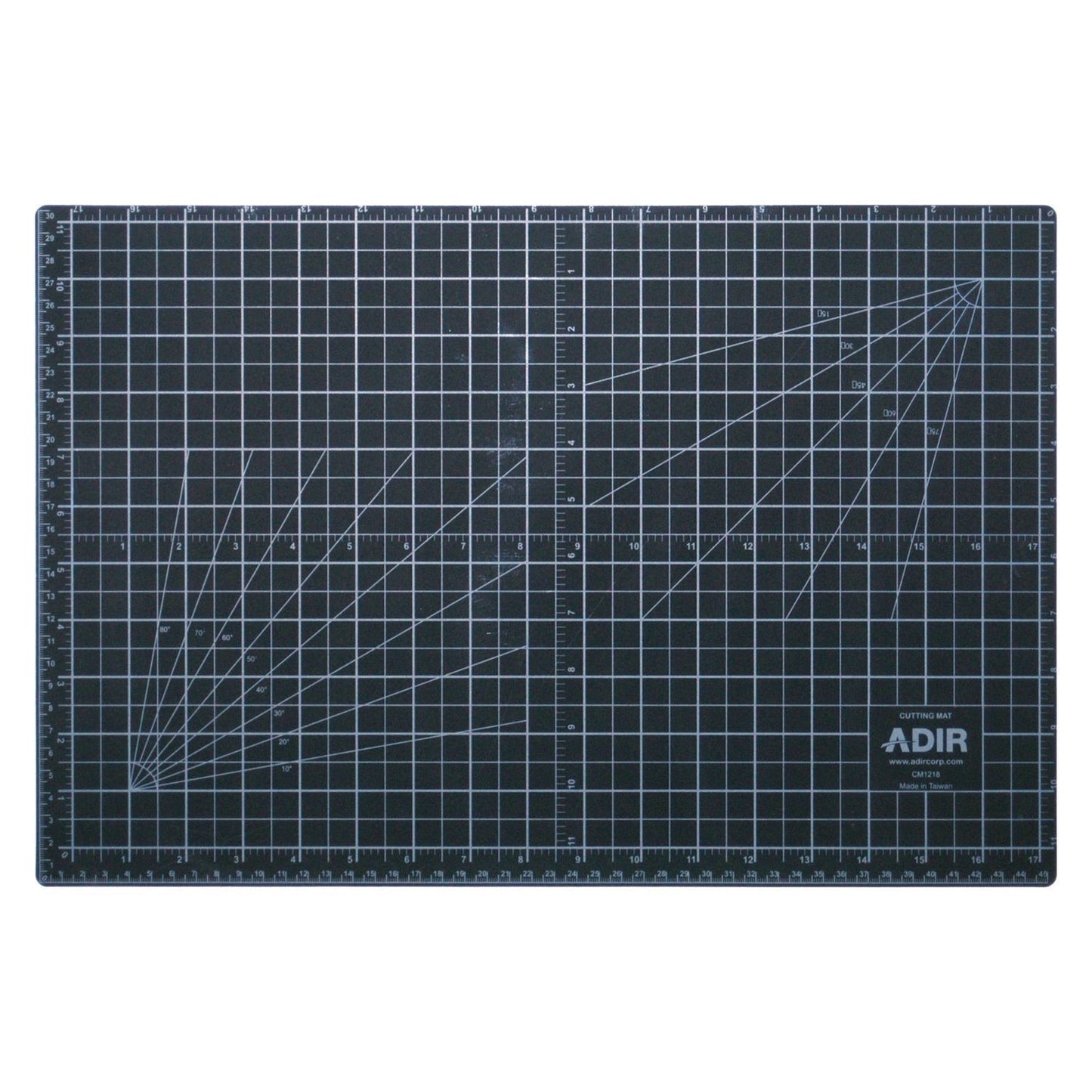 AdirOffice Reversible Self Healing Cutting Mat, 18 x 36, Green/Black