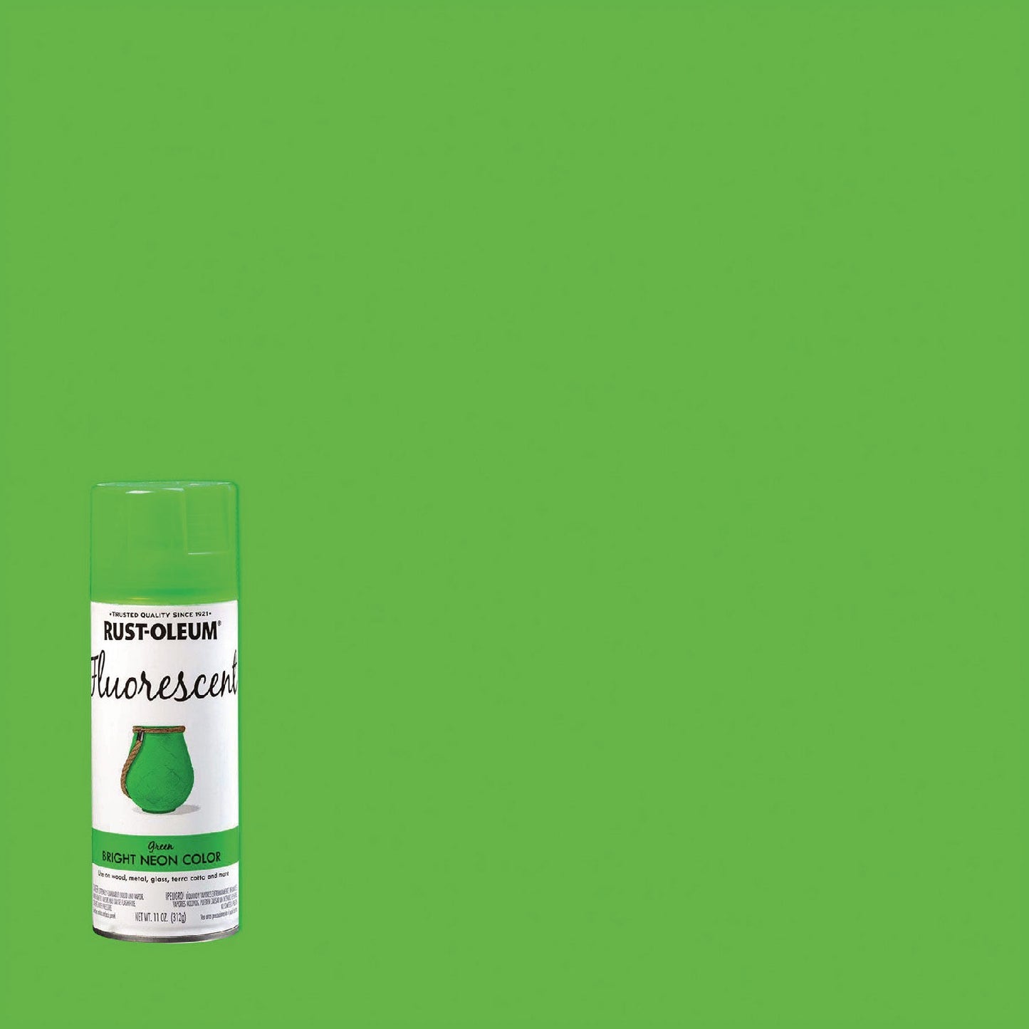 Rust-Oleum® Specialty Fluorescent Spray Paint, Flat Fluorescent Green, 11oz Aerosol Can