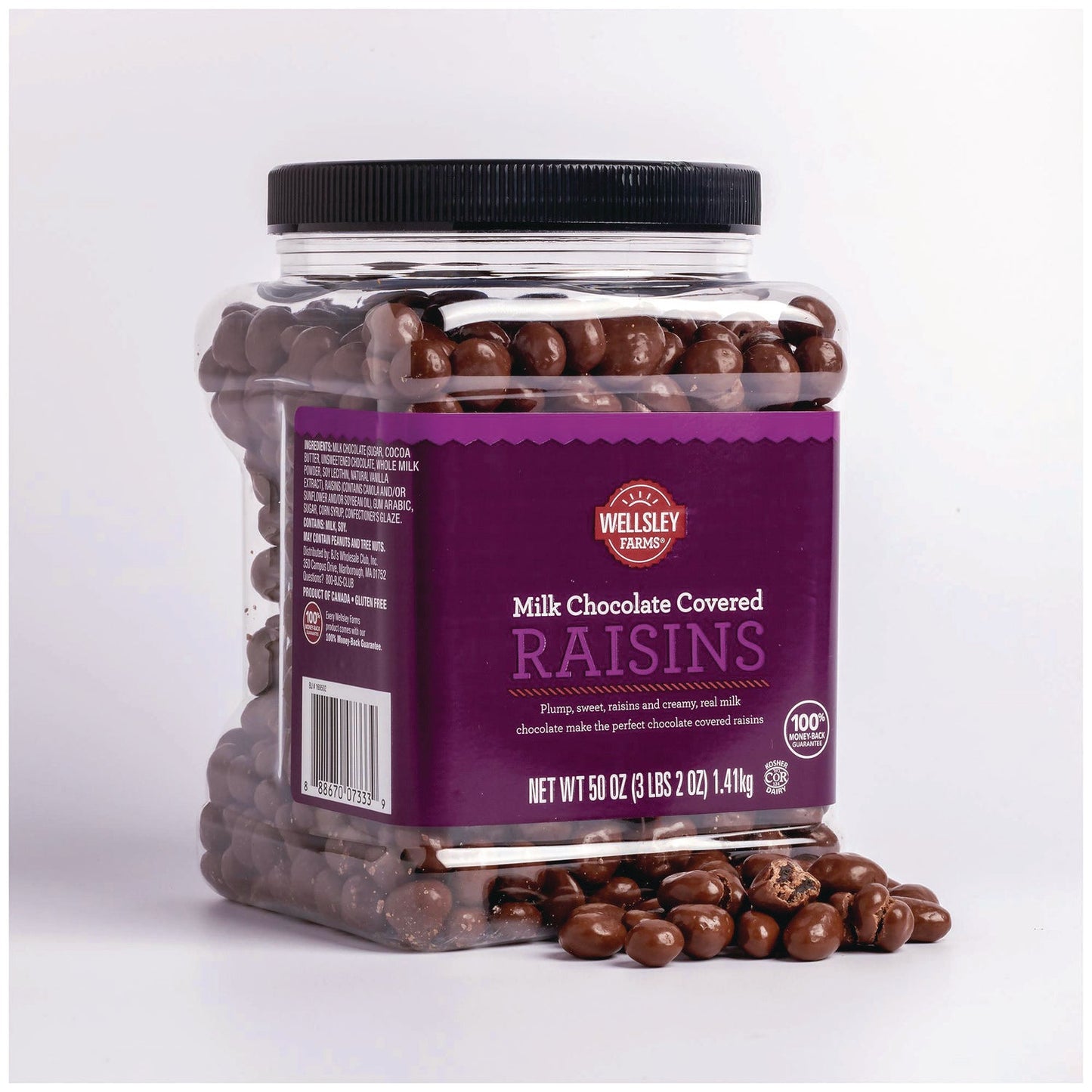 Wellsley Farms™ Milk Chocolate Covered Raisins, 50 oz Jar