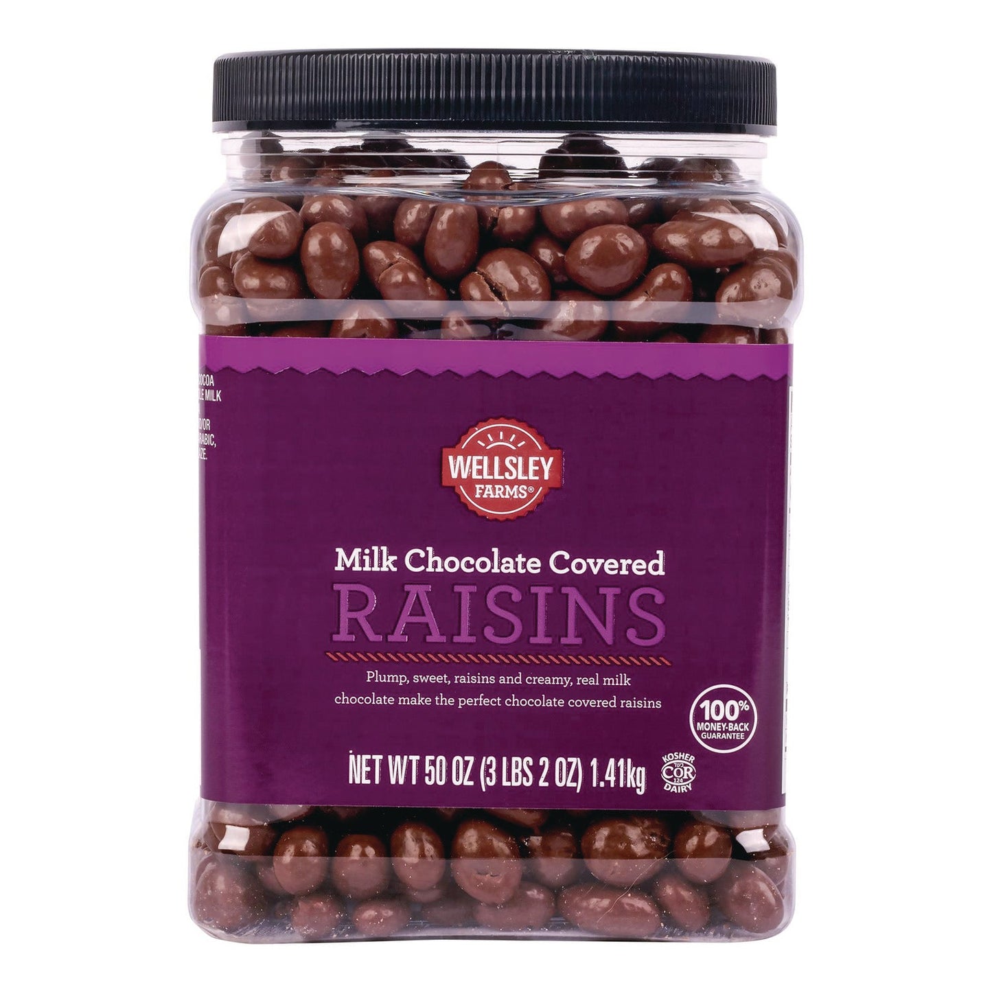 Wellsley Farms™ Milk Chocolate Covered Raisins, 50 oz Jar
