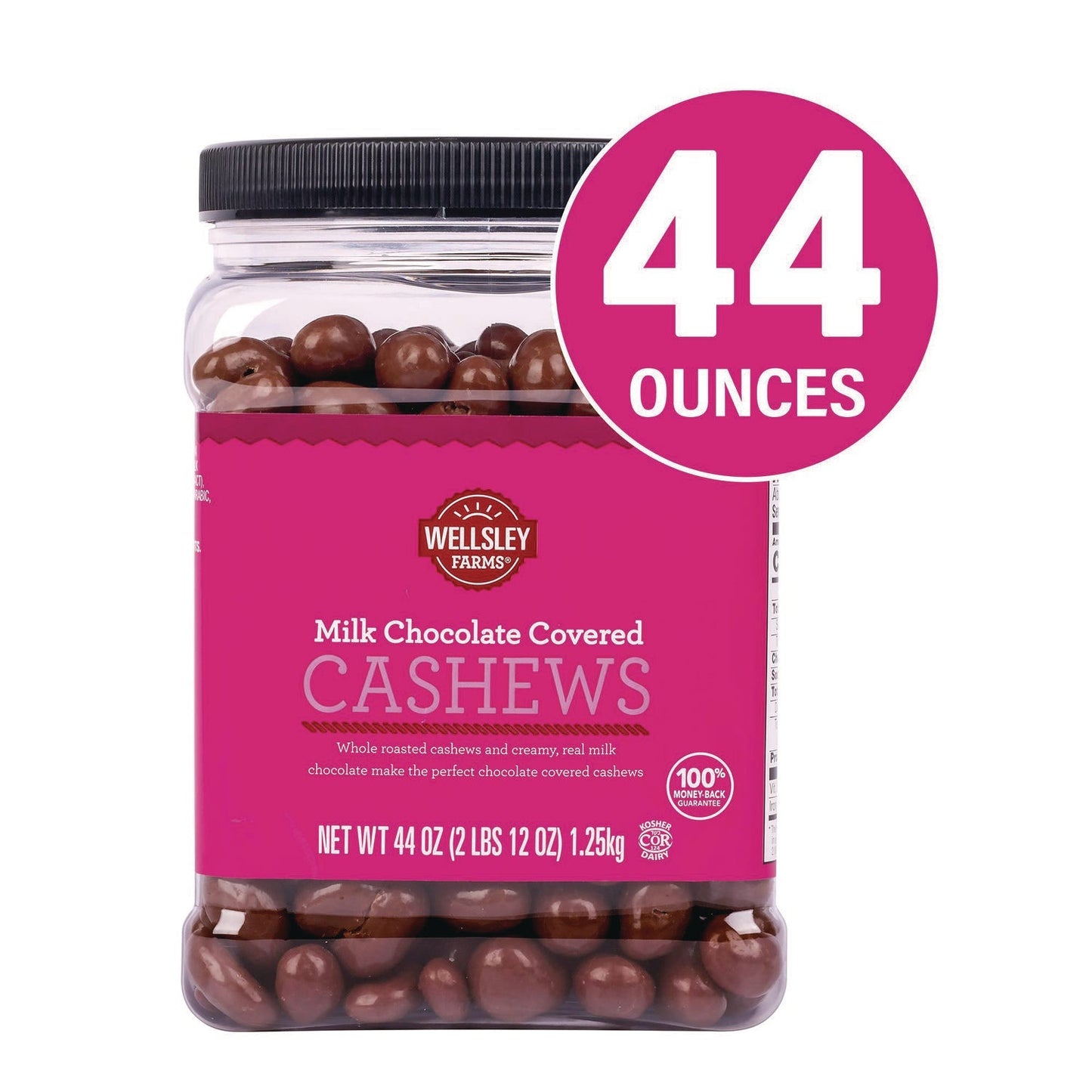 Wellsley Farms™ Milk Chocolate Covered Cashews, 44 oz Jar