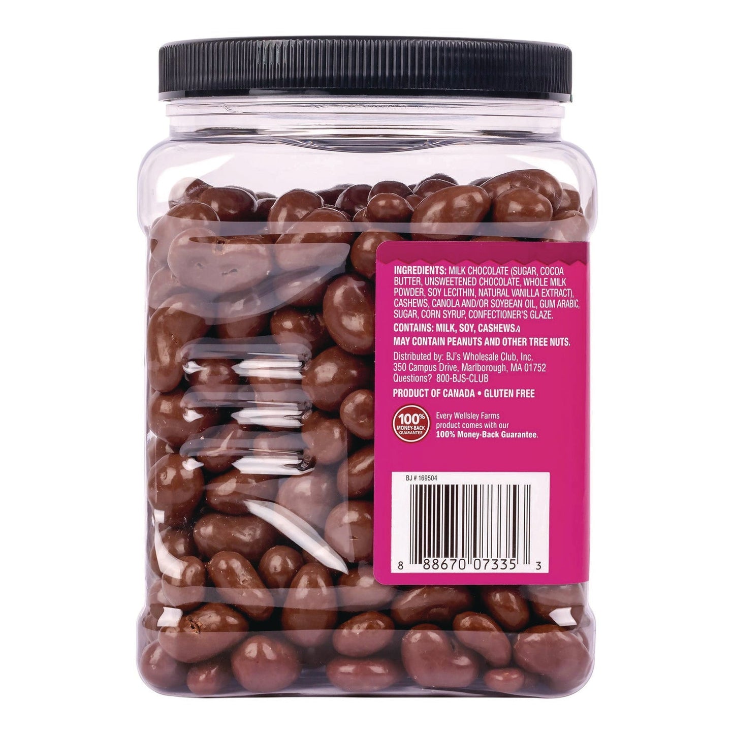 Wellsley Farms™ Milk Chocolate Covered Cashews, 44 oz Jar