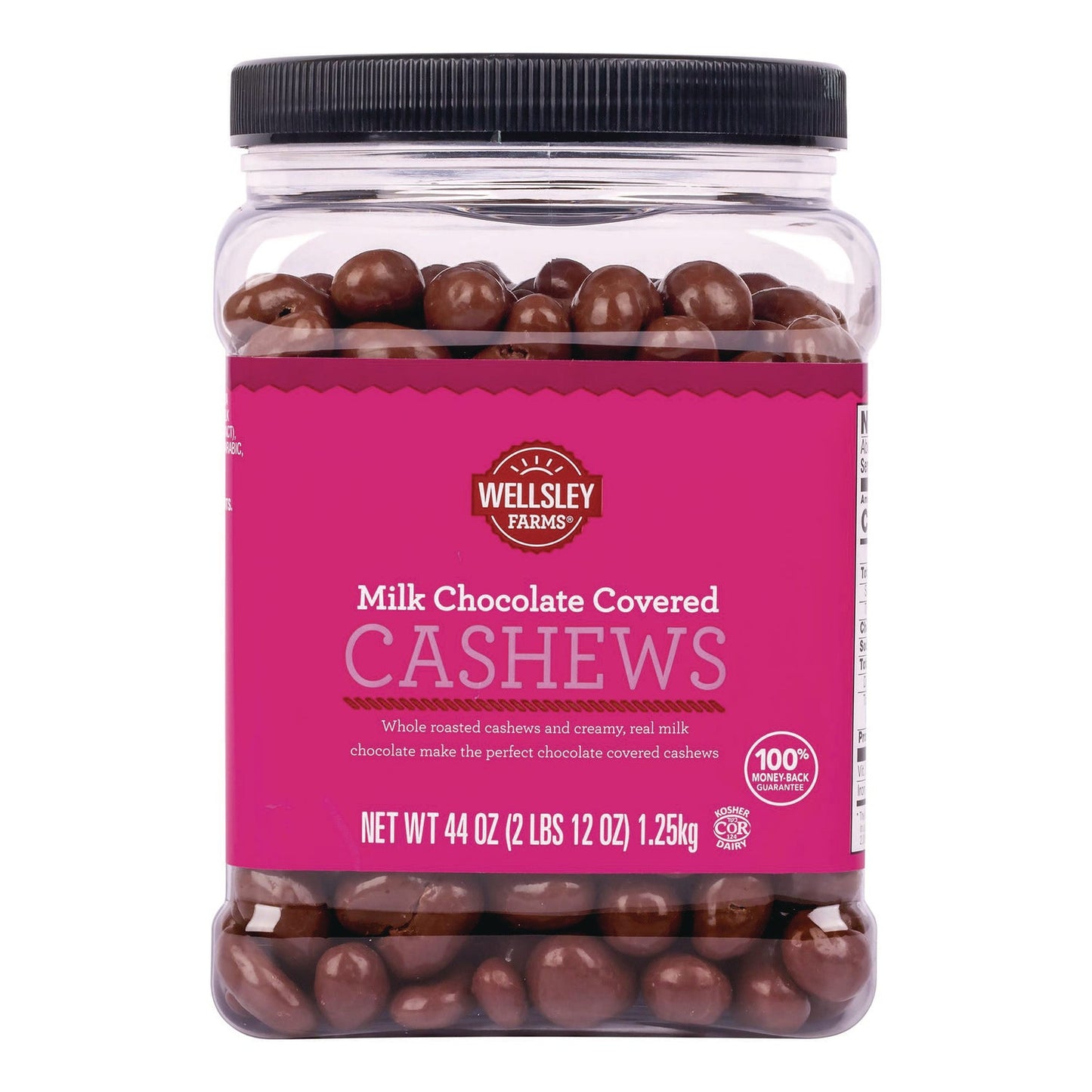 Wellsley Farms™ Milk Chocolate Covered Cashews, 44 oz Jar
