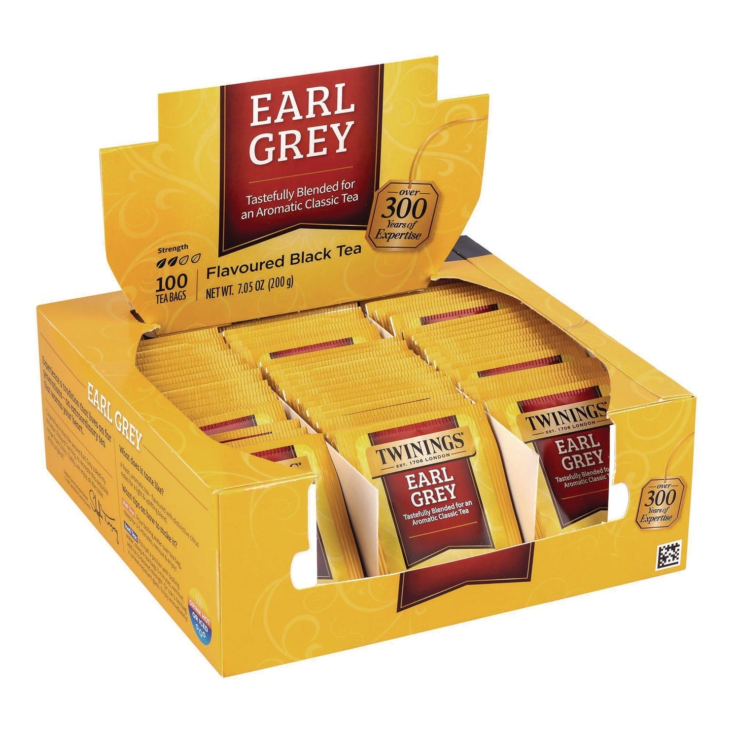 TWININGS® Tea Bags, Earl Grey, Individually Wrapped, 100/Carton