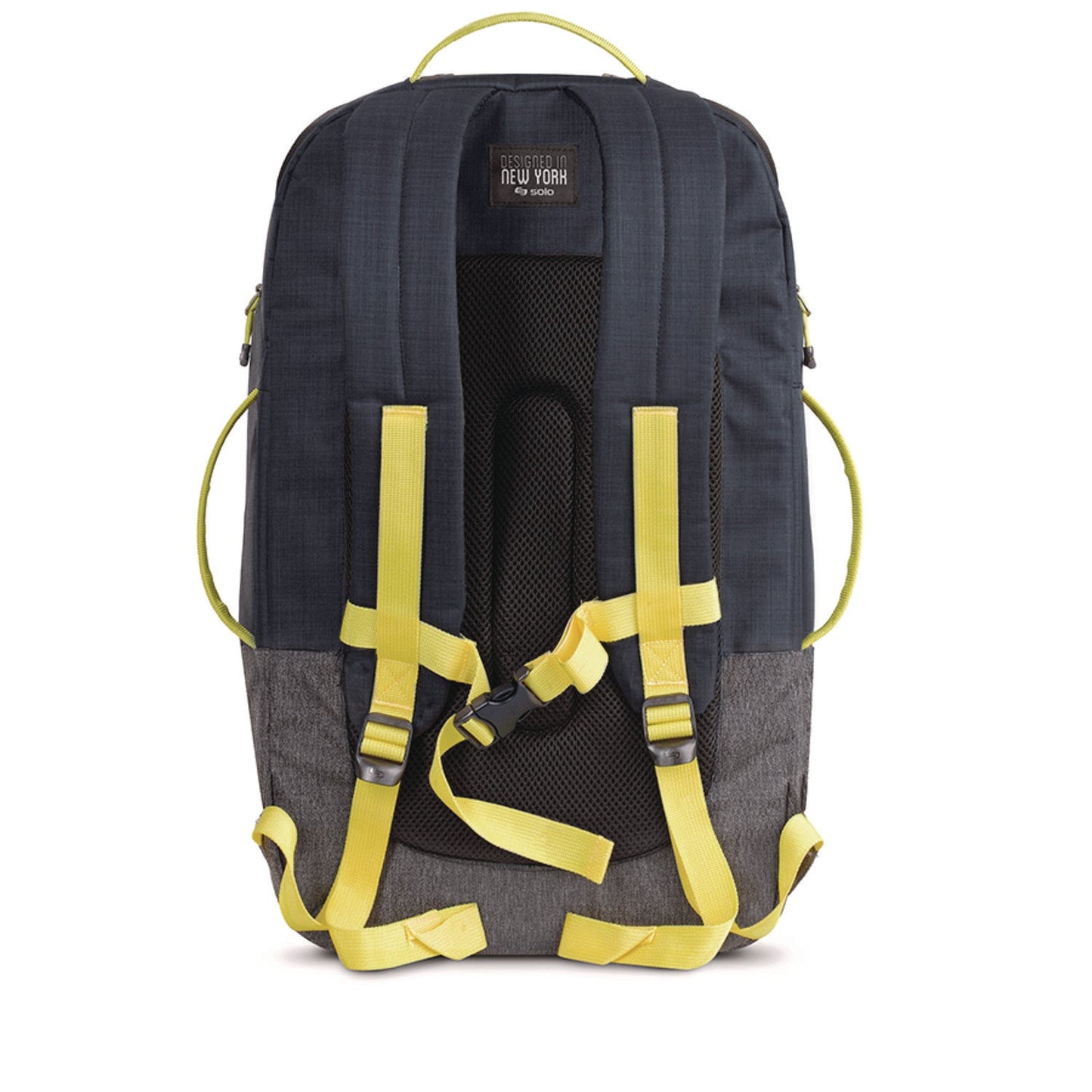 Solo Everyday Max Recycled Backpack, Fits Device Up to 17.3", 13 x 8 x 21, Navy Blue/Gray