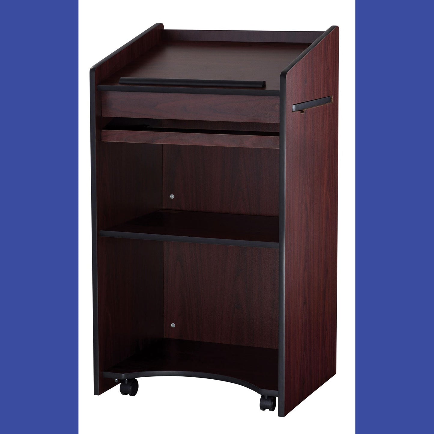 Oklahoma Sound® Aristocrat Non-Sound Lectern, 25 x 20 x 46, Mahogany