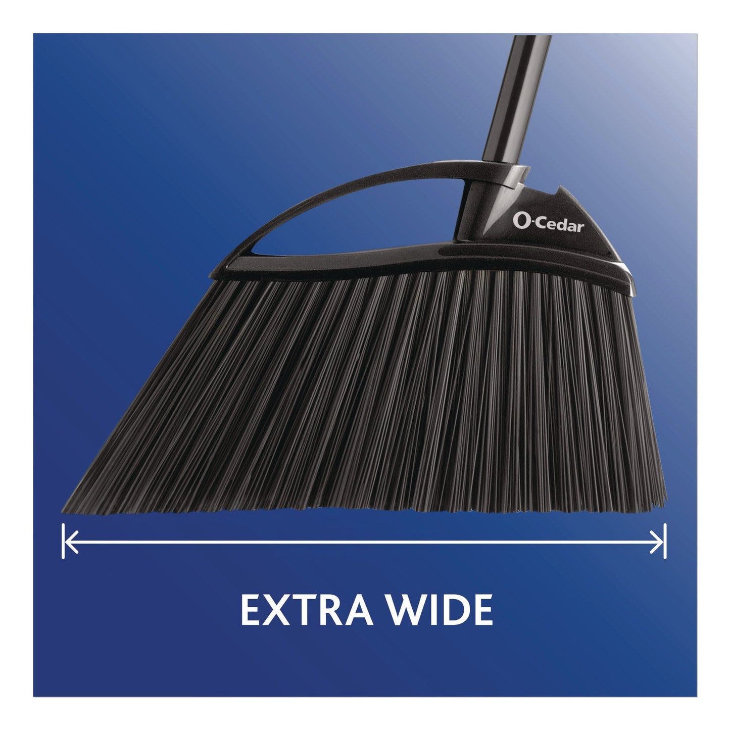 O-Cedar® Outdoor PowerCorner Angle Broom, 48" Handle, Black/Gray