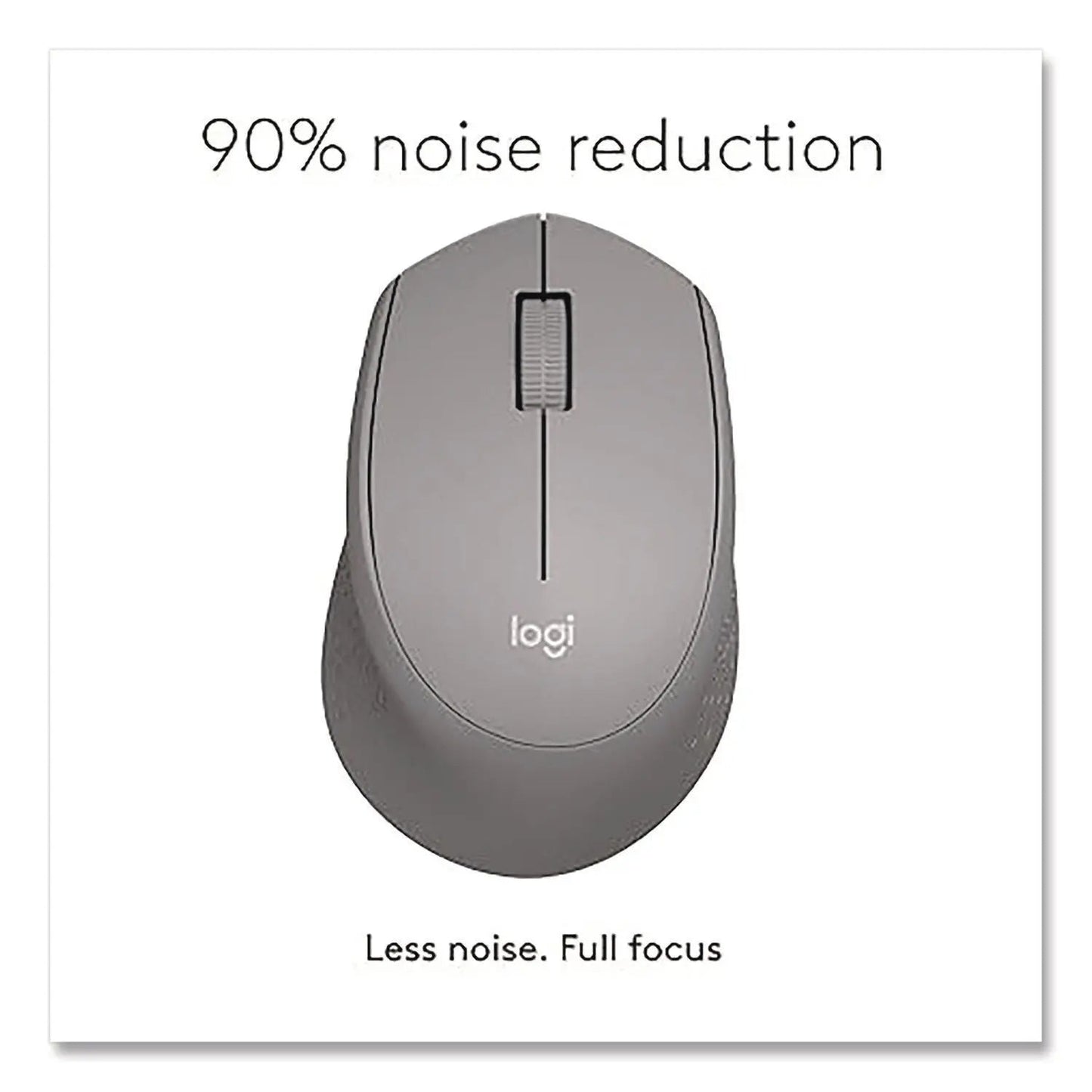 Logitech® M330 SILENT PLUS MOUSE, 2.4 GHZ FREQUENCY/33 FT WIRELESS RANGE, RIGHT HAND USE, GRAY