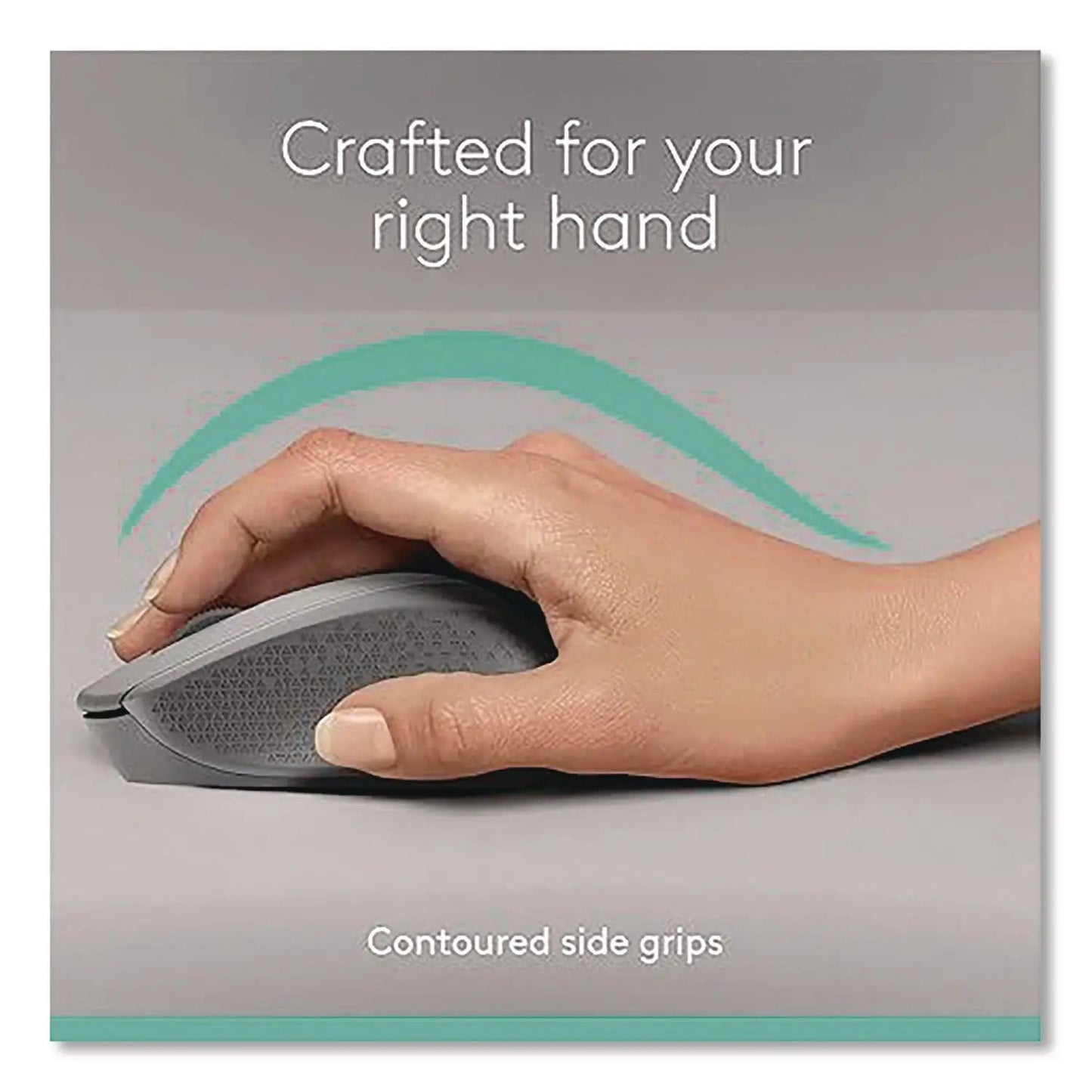 Logitech® M330 SILENT PLUS MOUSE, 2.4 GHZ FREQUENCY/33 FT WIRELESS RANGE, RIGHT HAND USE, GRAY