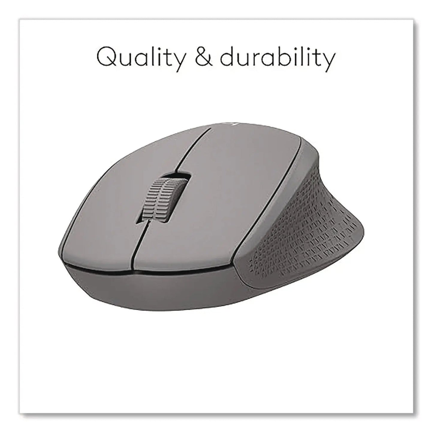 Logitech® M330 SILENT PLUS MOUSE, 2.4 GHZ FREQUENCY/33 FT WIRELESS RANGE, RIGHT HAND USE, GRAY