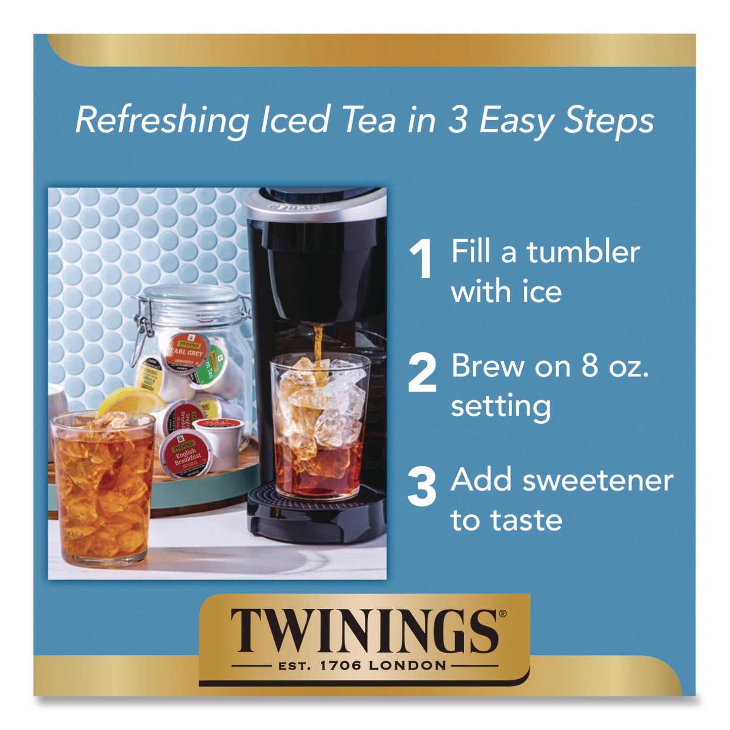 TWININGS® Tea K-Cups, English Breakfast Decaf, 0.11 oz, 24/Box