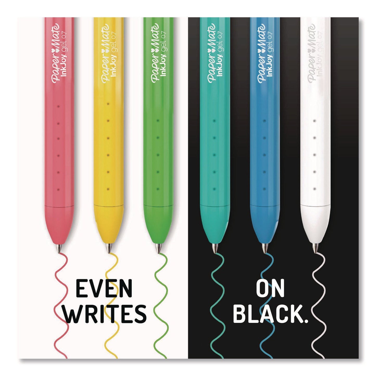 Paper Mate® InkJoy Gel Bright Gel Pen, Retractable, Medium 0.7 mm, Assorted Ink, Assorted Barrel, 10/Pack