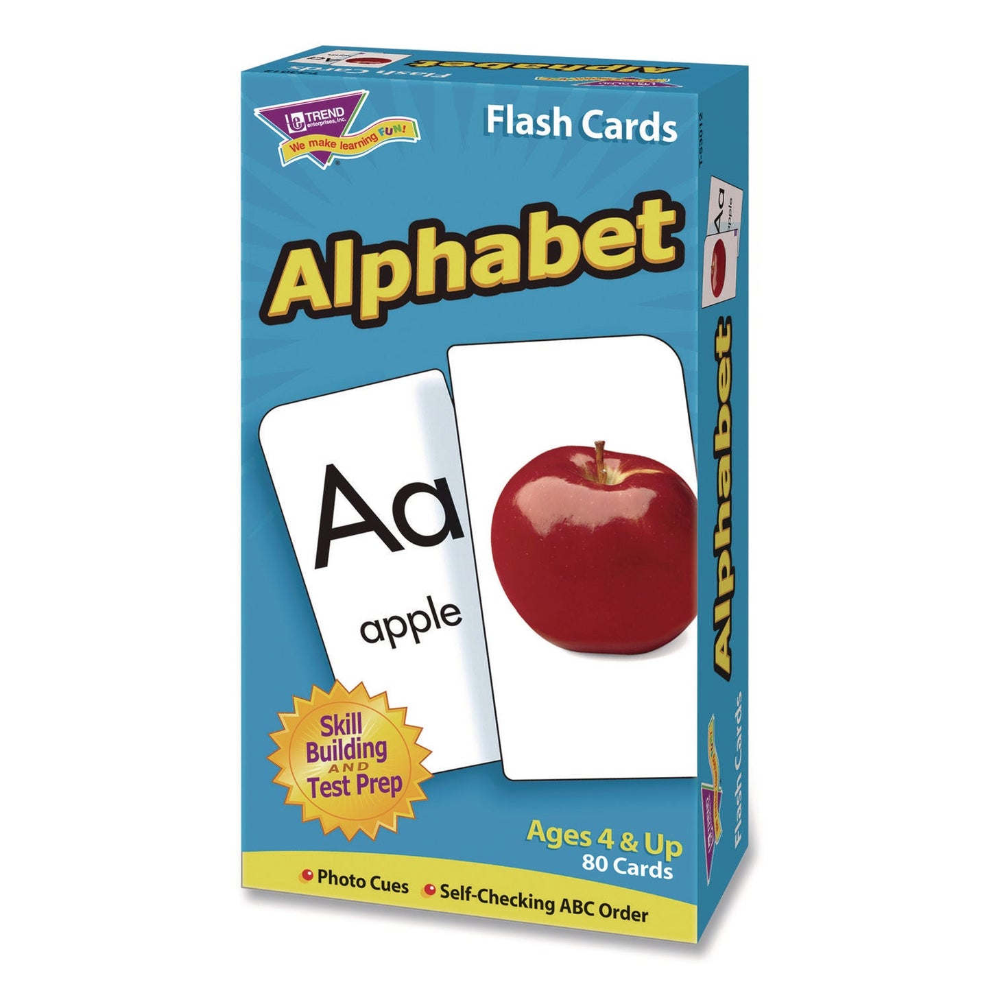 TREND® ESL and ELL Resources Alphabet Flash Cards, 3" x 3", Multicolor, 80 Cards/Set