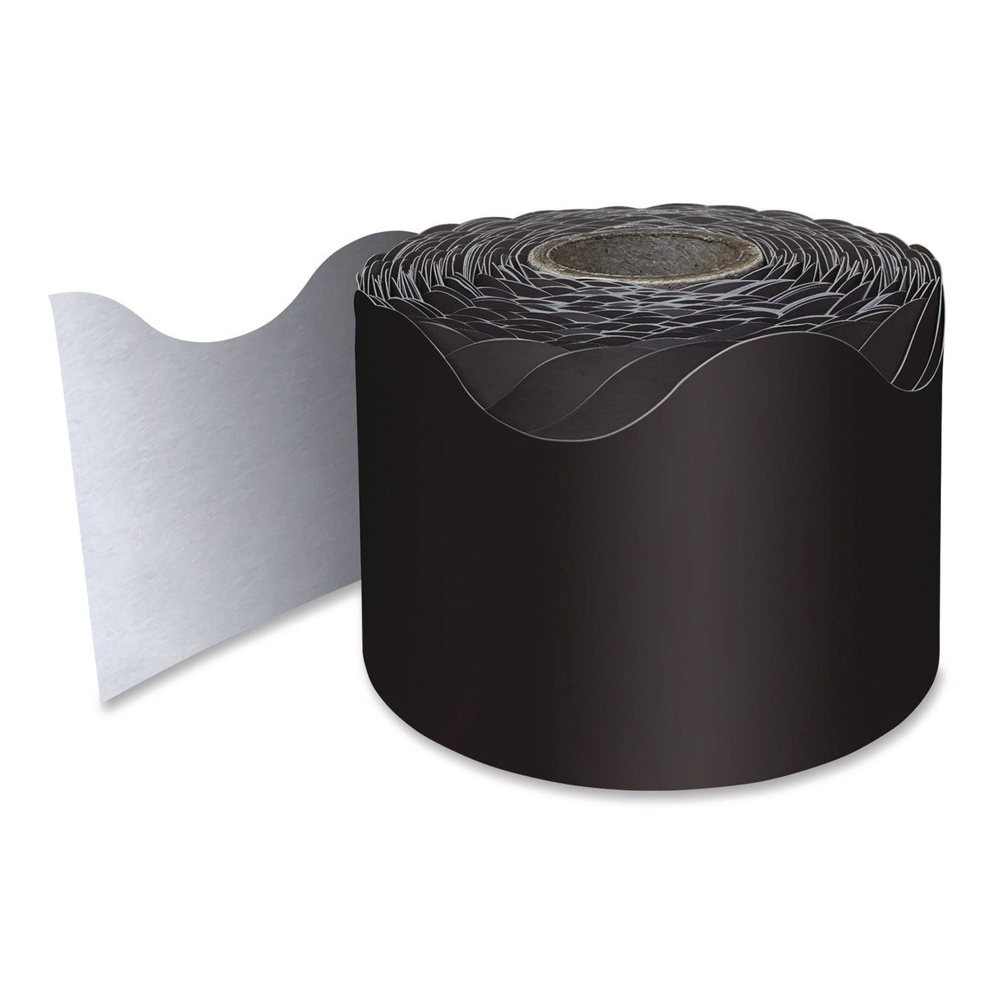 Carson-Dellosa Education Rolled Scalloped Border, 2.25" x 65 ft, Black