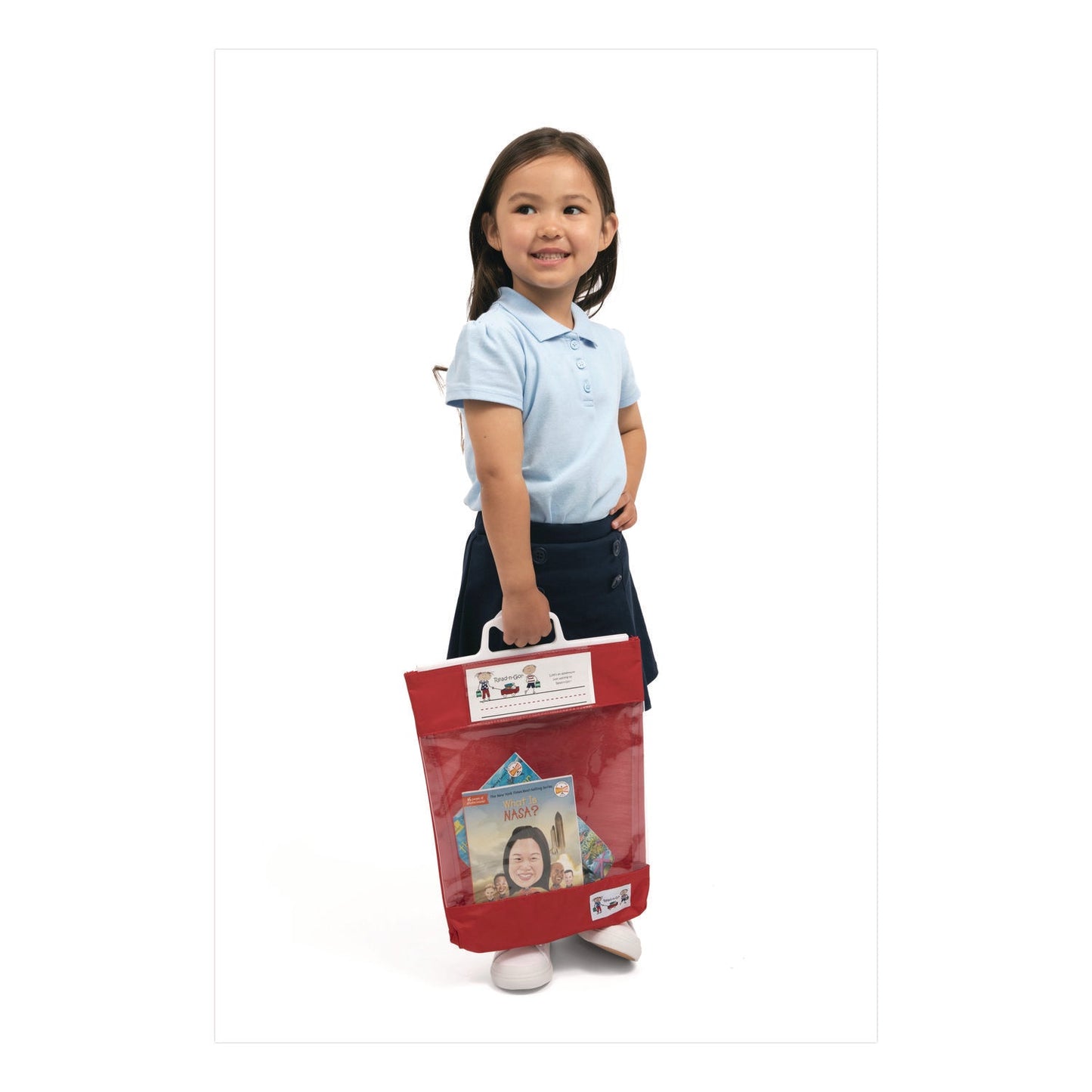 Victor® Seat Sack Read-N-Go Book Bag, 10.5 x 2 x 16, Red