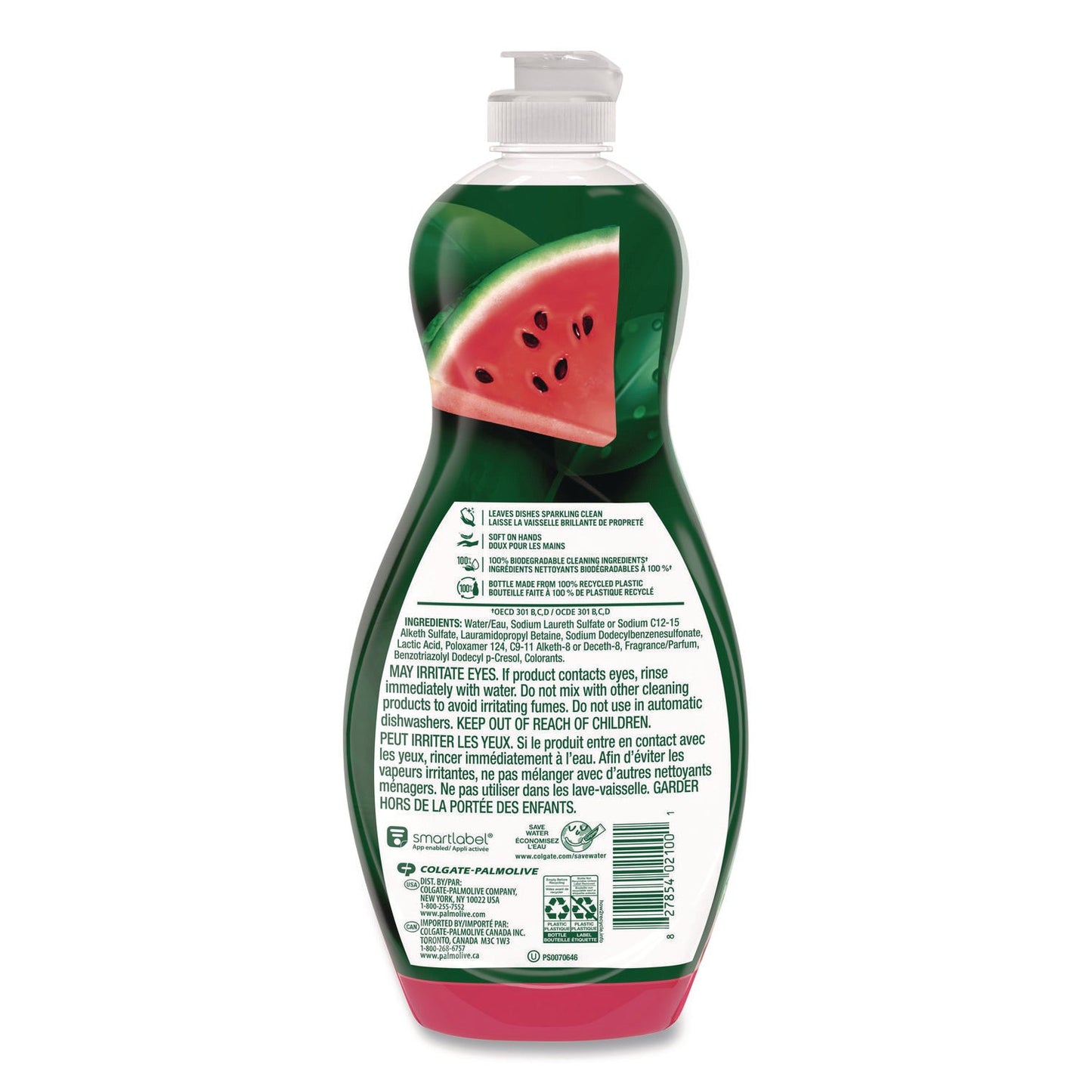 Ultra Palmolive® Dishwashing Liquid, Watermelon Scent, 20 oz Bottle, 9/Carton