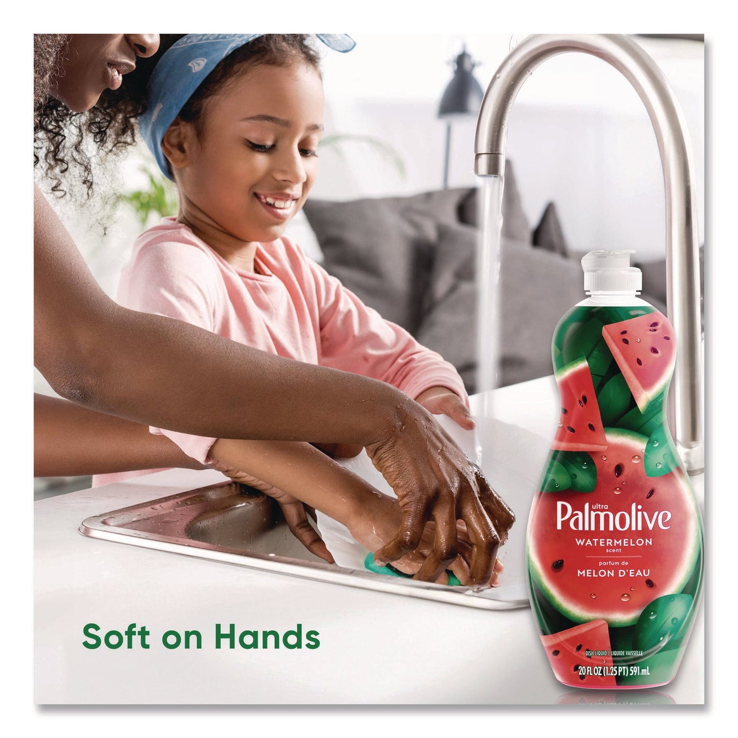 Ultra Palmolive® Dishwashing Liquid, Watermelon Scent, 20 oz Bottle, 9/Carton