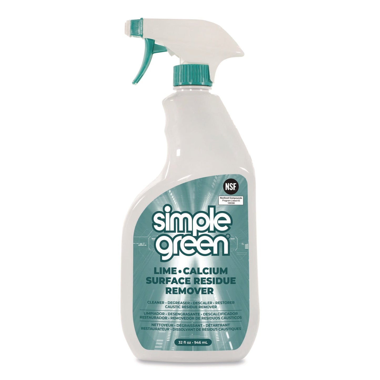 Simple Green® Lime Calcium Surface Residue Remover, 32 oz Spray Bottle, 12/Carton