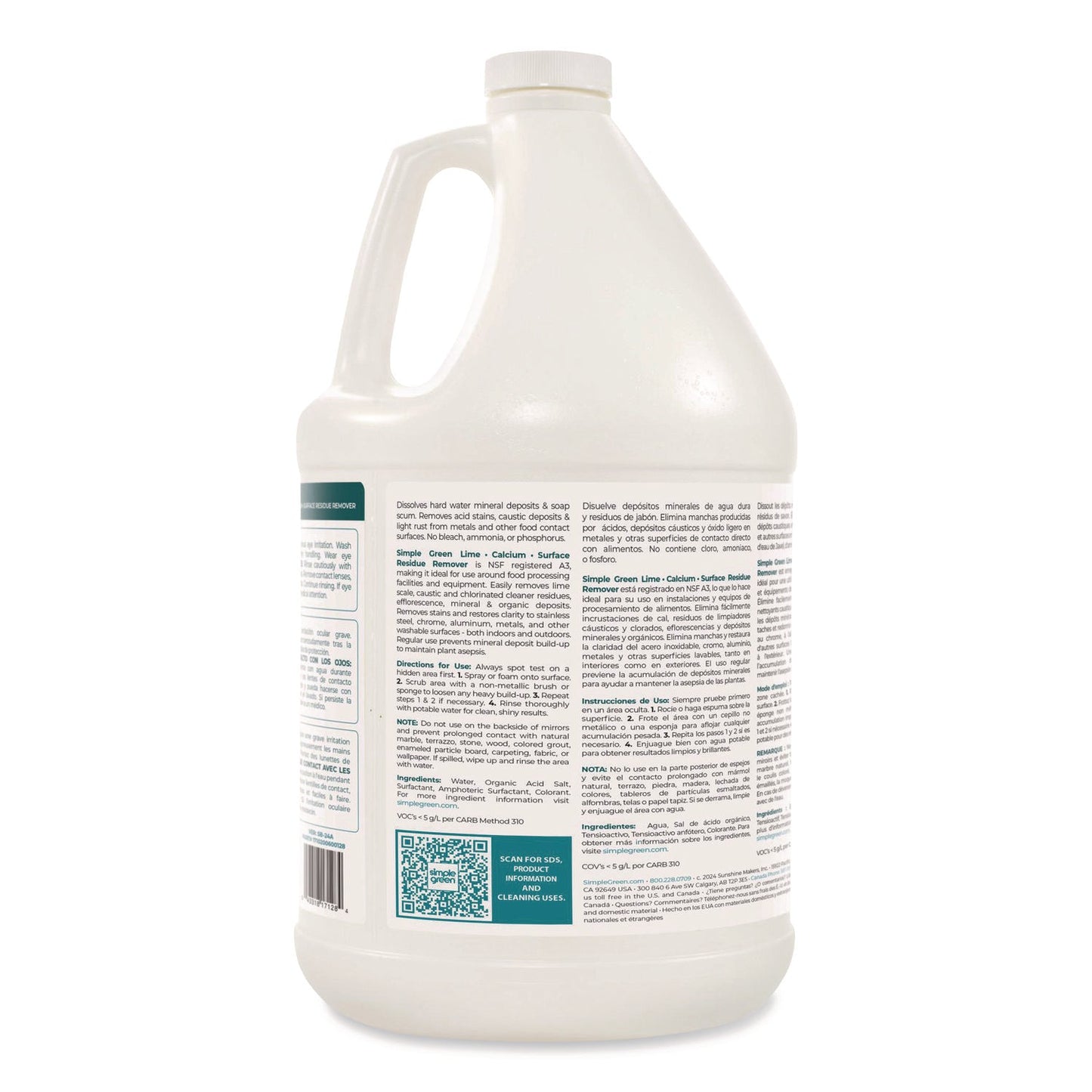 Simple Green® Lime Calcium Surface Residue Remover, 1 gal Bottle, 6/Carton
