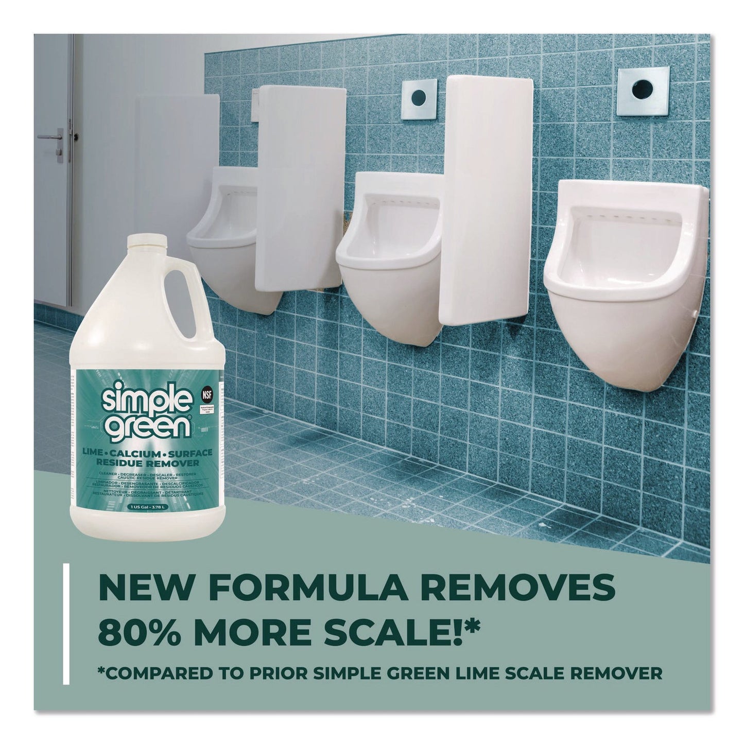 Simple Green® Lime Calcium Surface Residue Remover, 1 gal Bottle, 6/Carton
