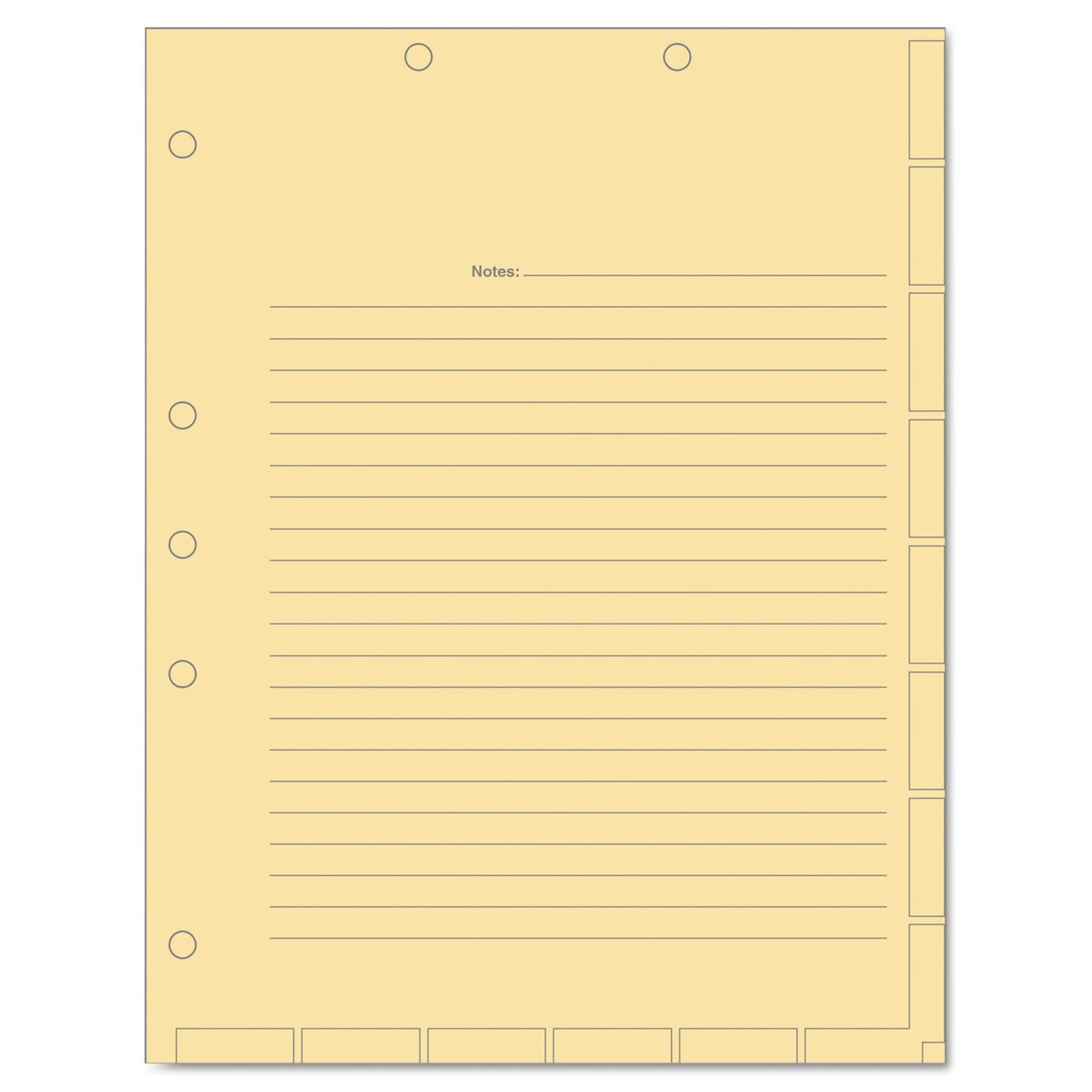 Tabbies® Medical Chart Index Divider Sheets, Untabbed, 11 x 8.5, Manila, 400/Box