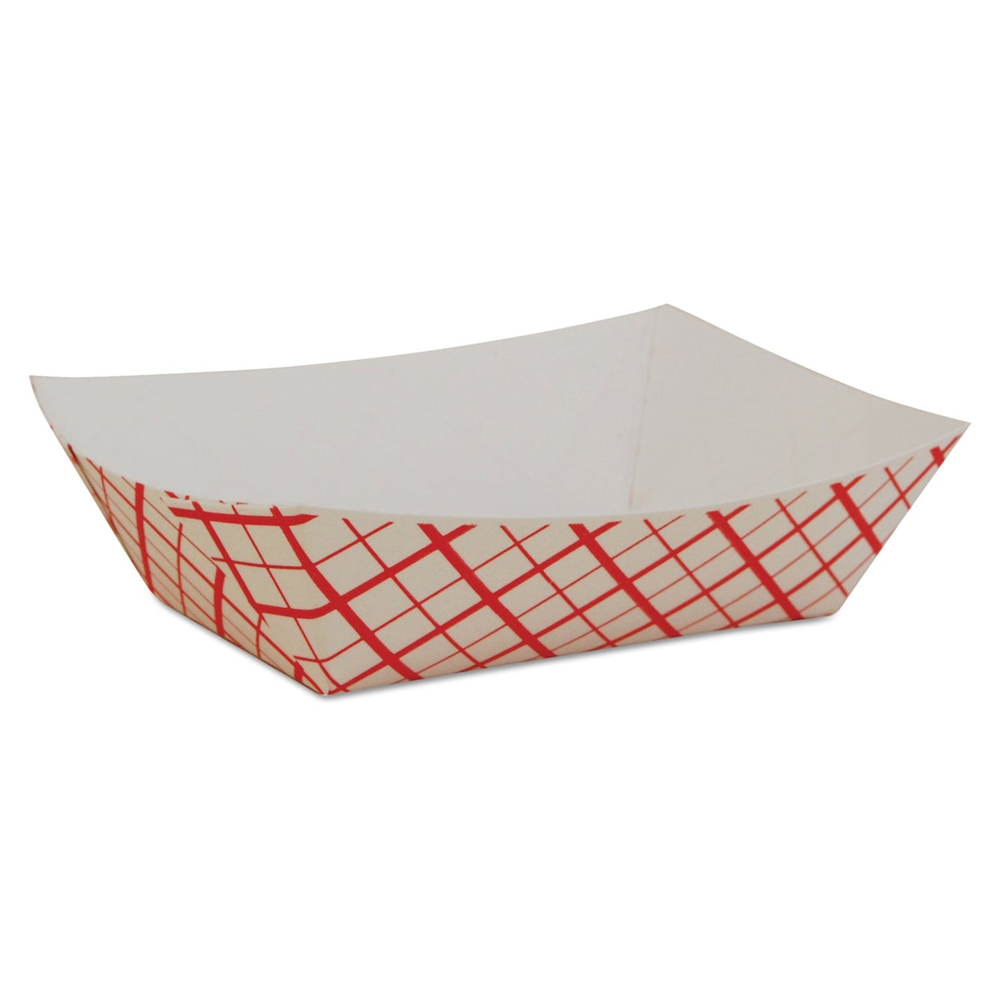 SCT® Paper Food Baskets, 0.5 lb Capacity, 4.58 x 3.2 x 1.25, Red/White, Paper, 1,000/Carton