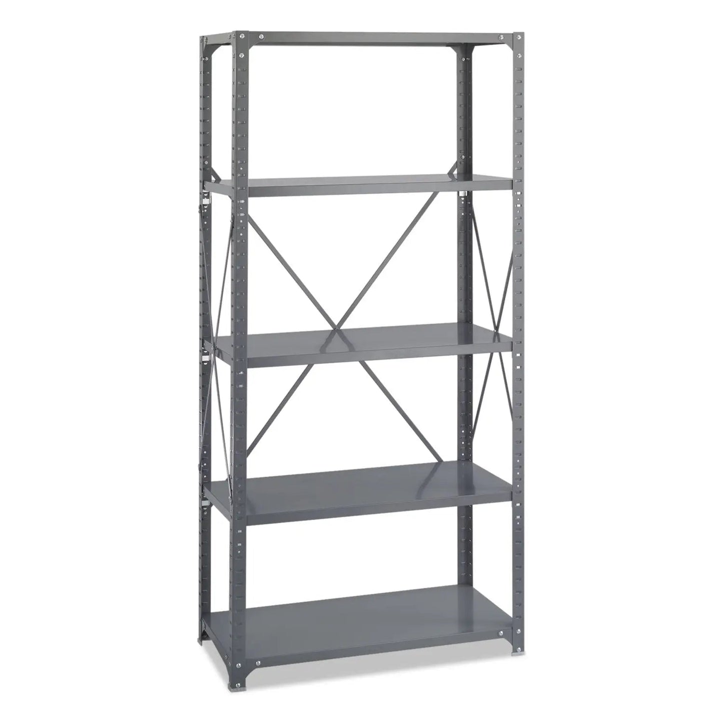 Safco® Commercial Steel Shelving Unit, Five-Shelf, 36w X 18d X 75h, Dark Gray