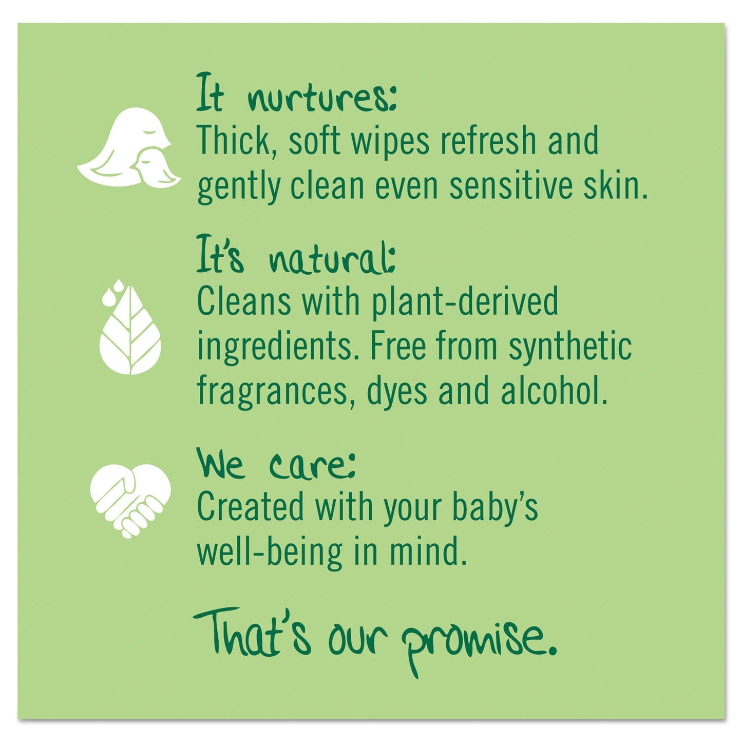 Seventh Generation® Free and Clear Baby Wipes, Refill, 7 x 7, Unscented, White, 256/Pack