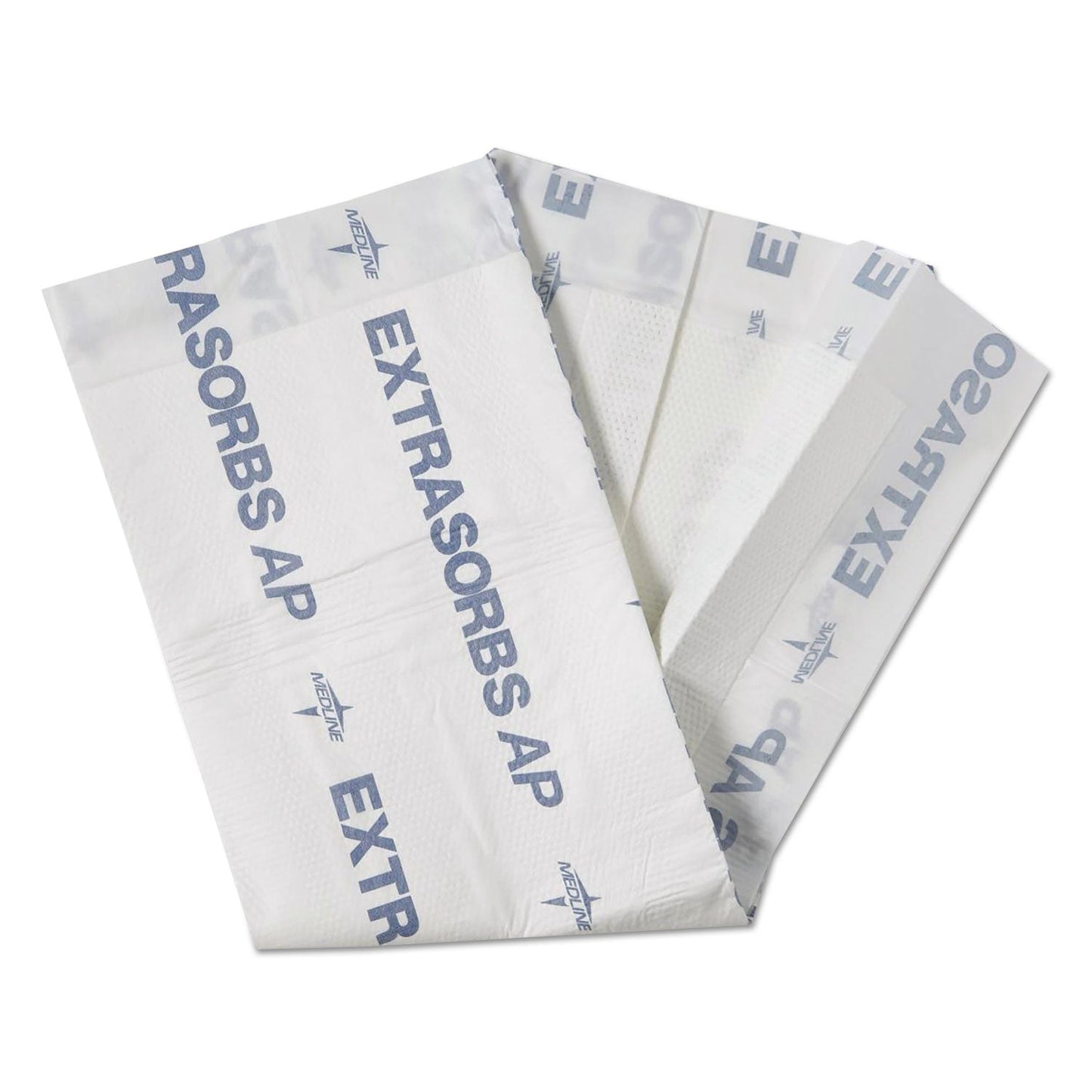Medline Extrasorbs Air-Permeable Disposable Drypads, 30" X 36", White, 5 Pads/pack