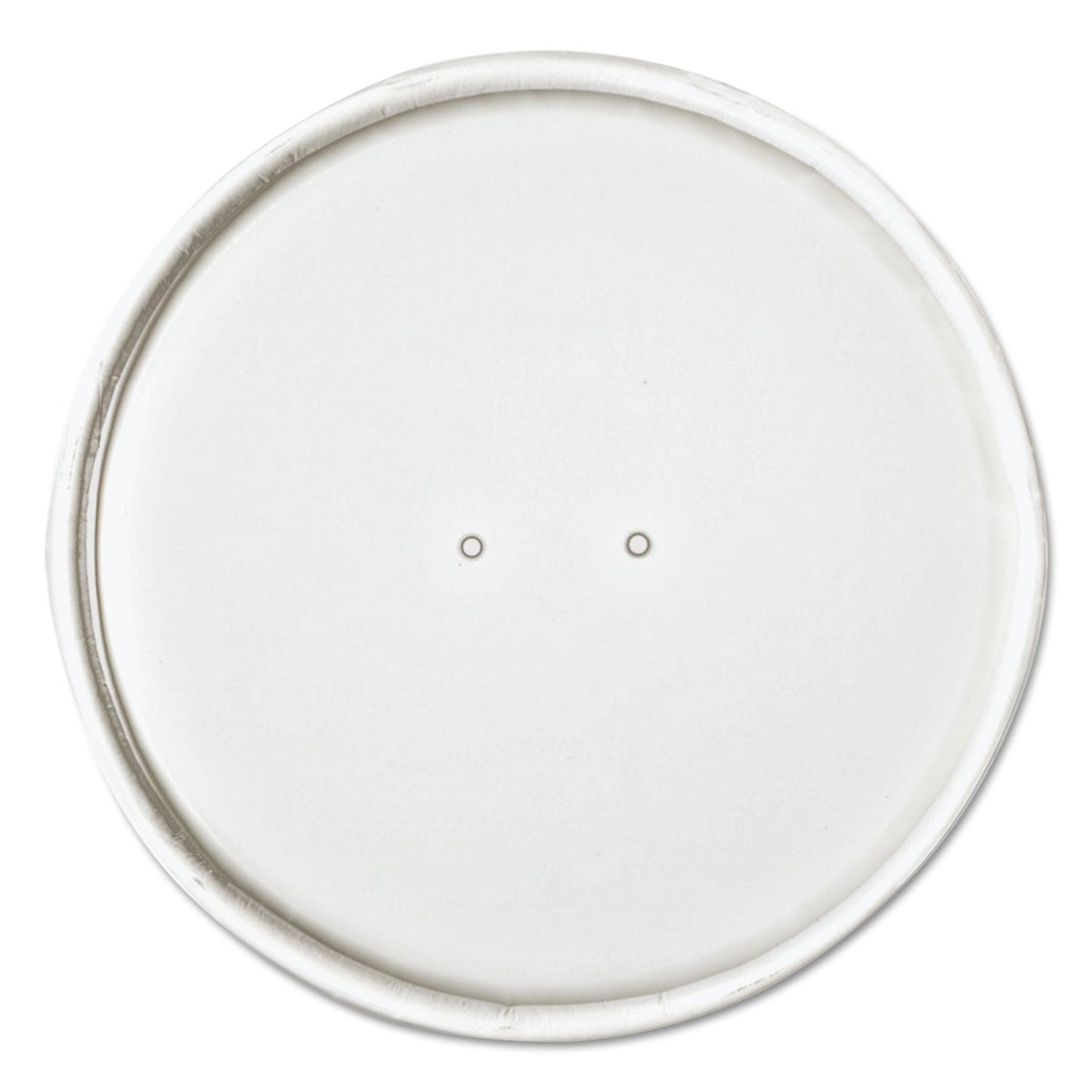 SOLO® Paper Lids for Food Containers, For 16 oz Containers, Vented, 3.9" Diameter x 0.9" h, White, 25/Bag, 20 Bags/Carton