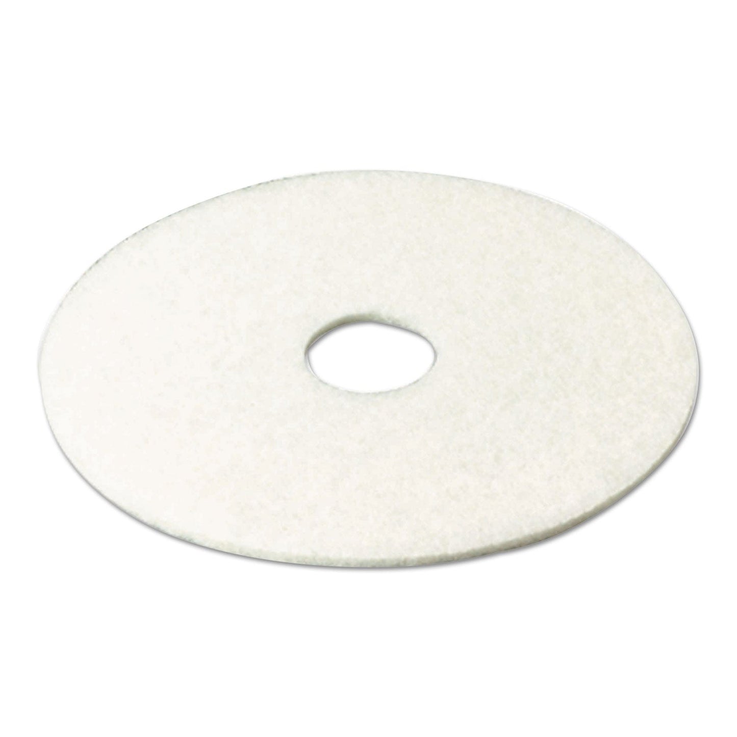 3M™ Low-Speed Super Polishing Floor Pads 4100, 24" Diameter, White, 5/carton