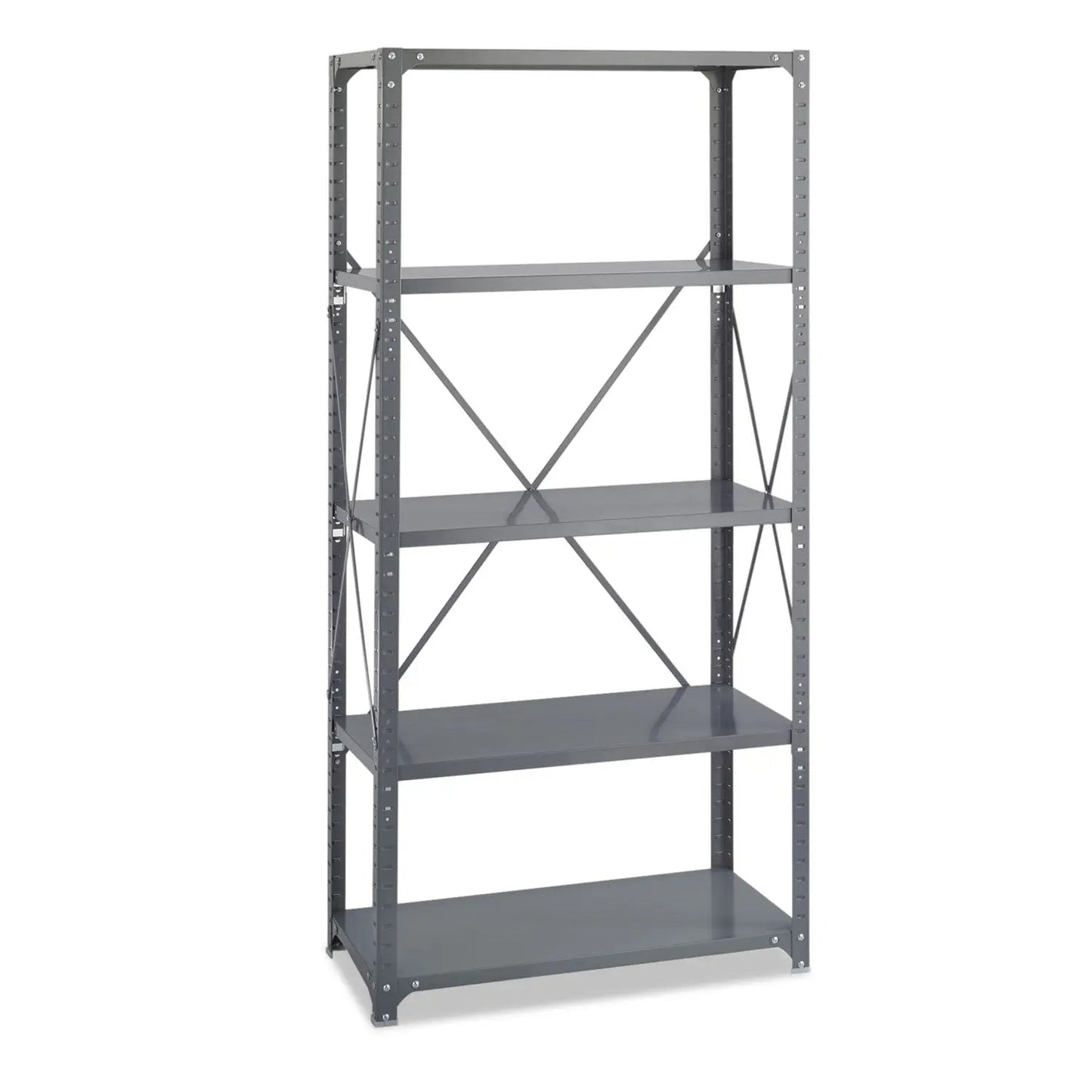 Safco® Commercial Steel Shelving Unit, Five-Shelf, 36w X 18d X 75h, Dark Gray