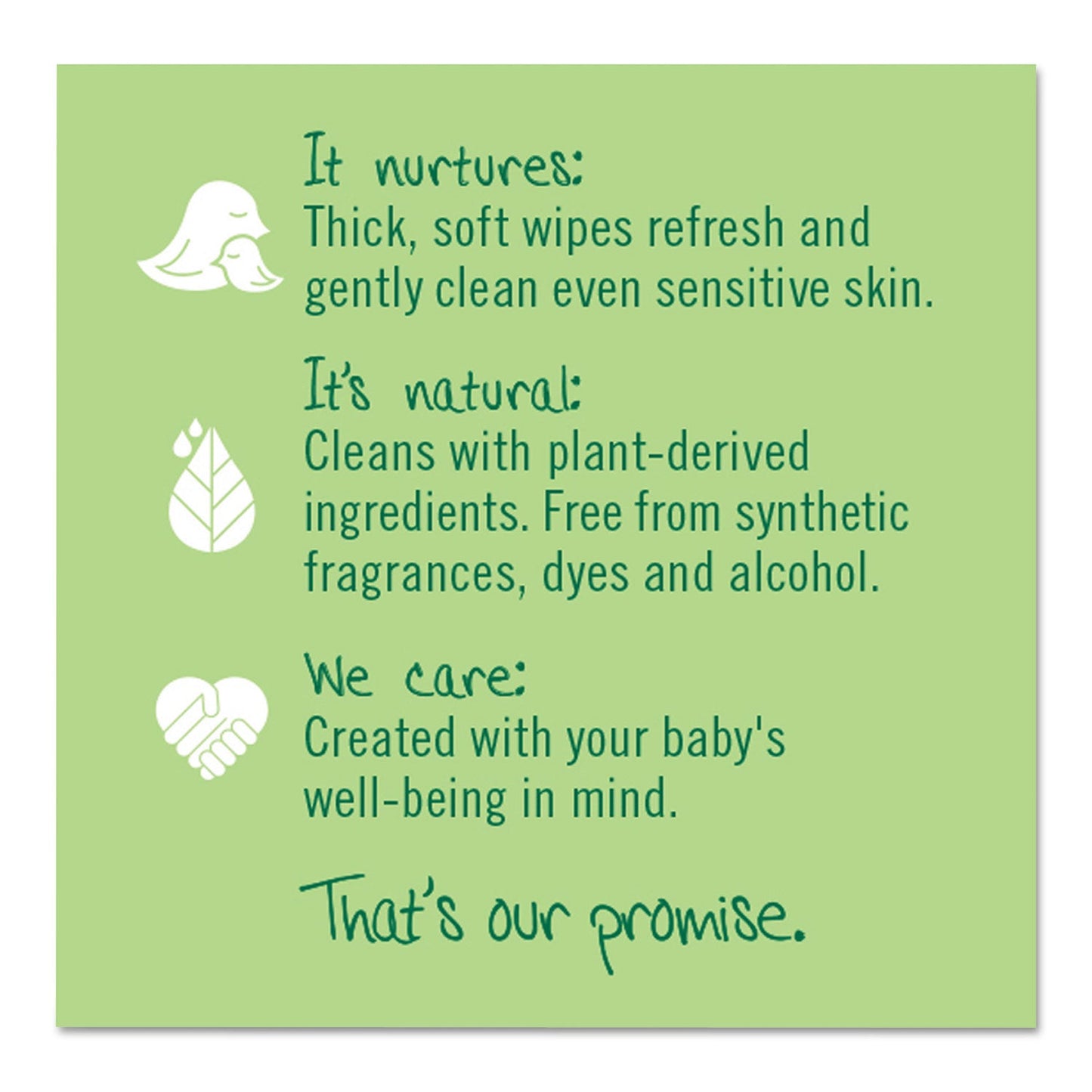 Seventh Generation® Free and Clear Baby Wipes, 7 x 7, Refill, Unscented, White, 256/Pack, 3 Packs/Carton