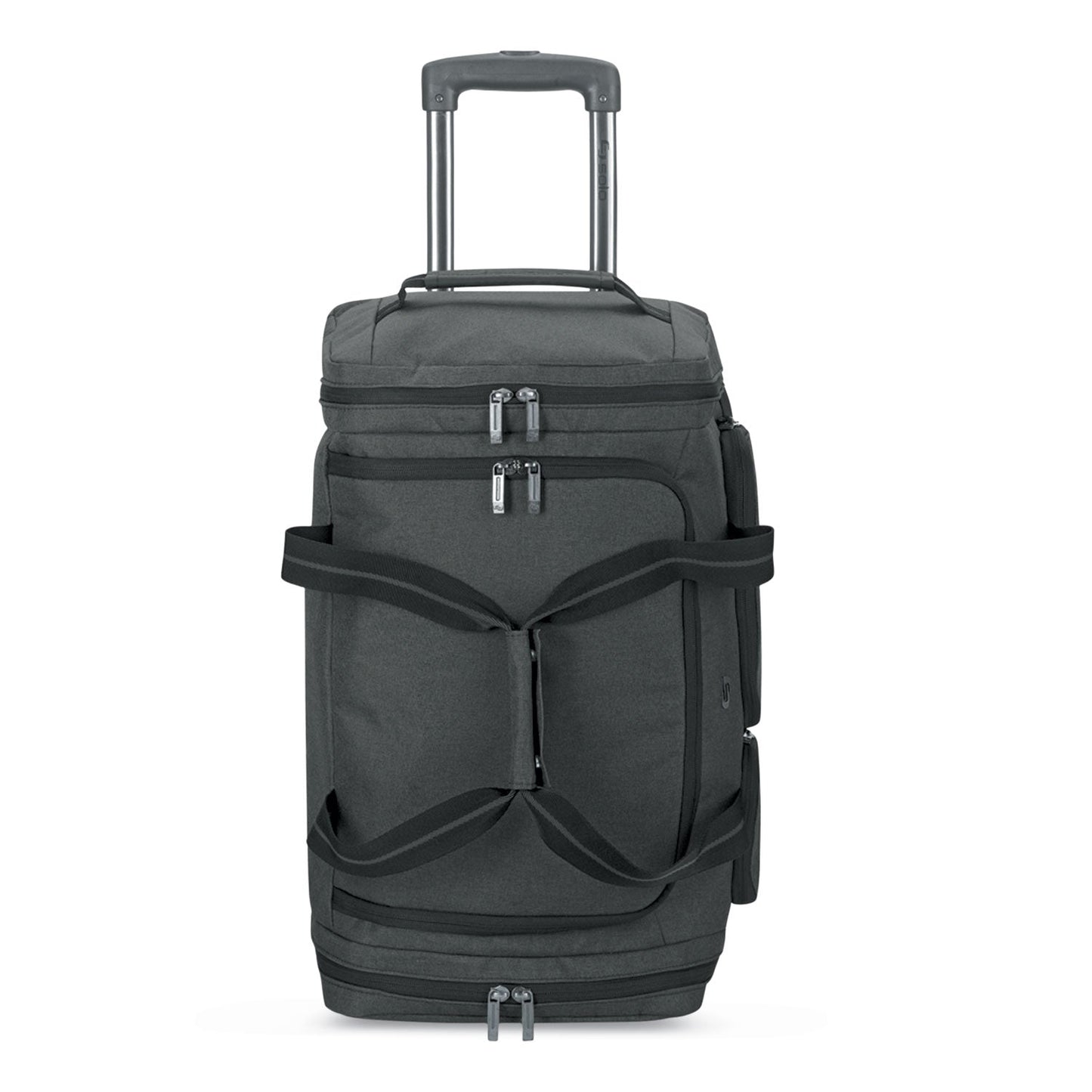 Solo Leroy Rolling Duffel, Fits Devices Up to 15.6", Polyester, 12 x 10.5 x 10.5, Gray
