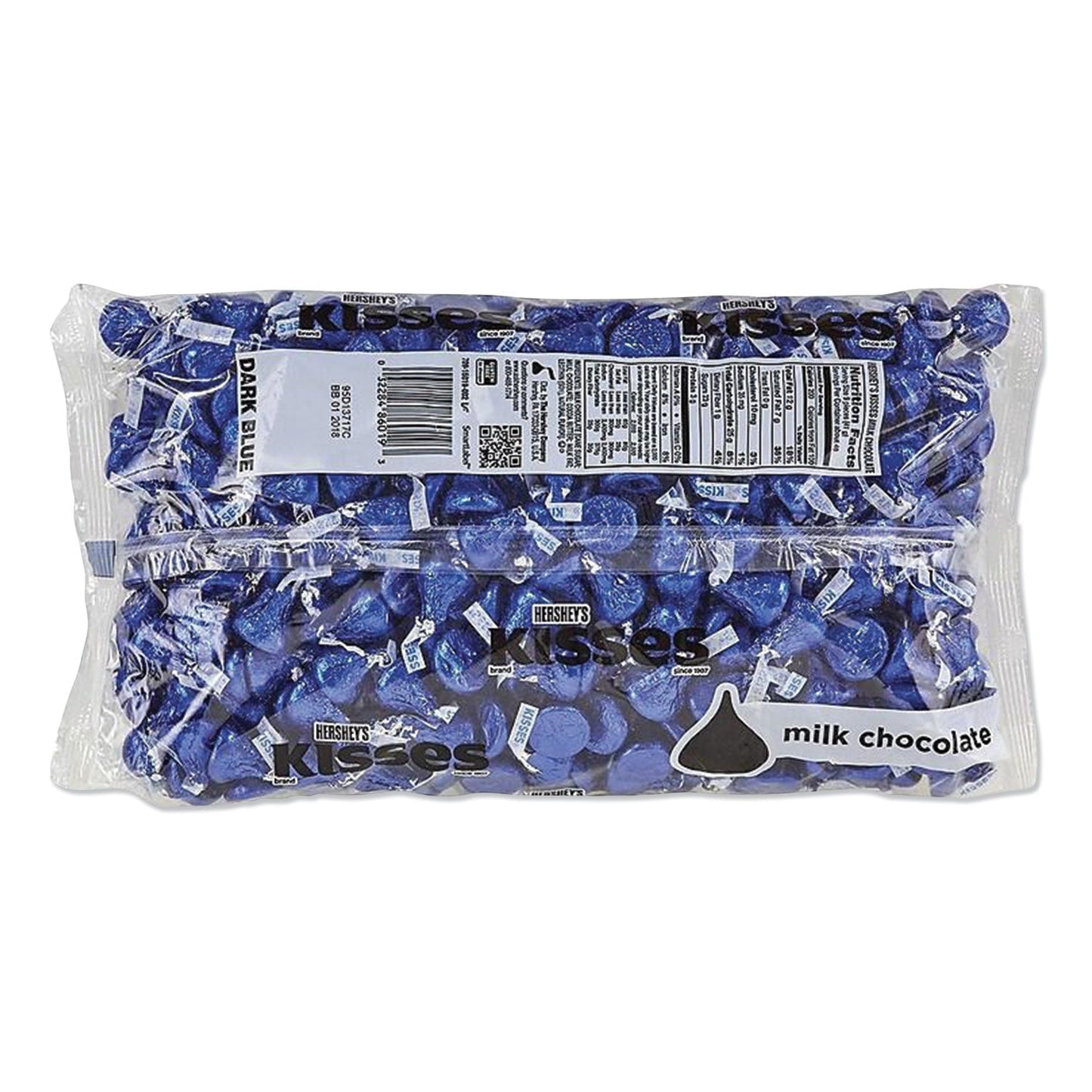 Hershey®'s Kisses, Milk Chocolate, Dark Blue Wrappers, 66.7 Oz Bag