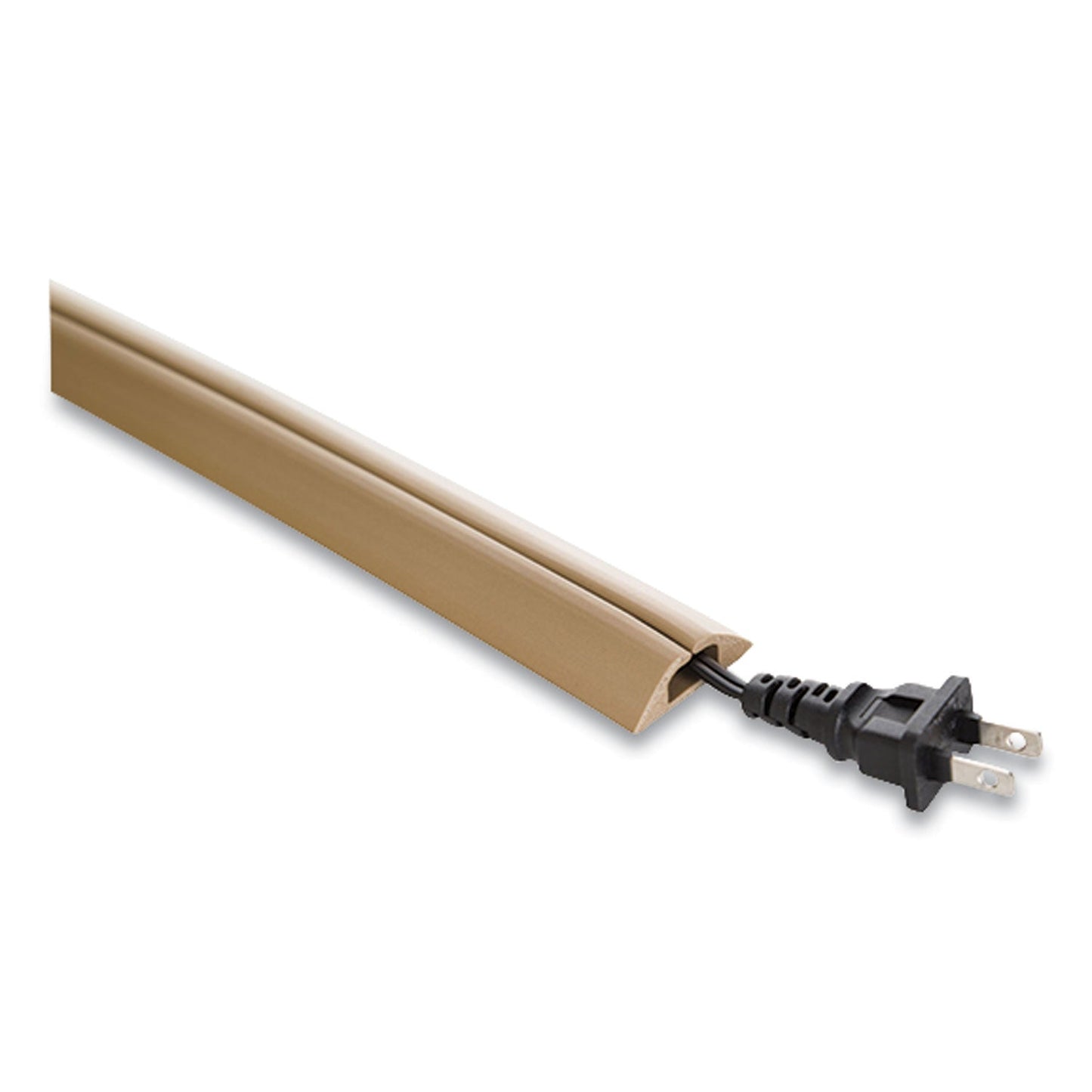 UT Wire® Compact Cord Protector And Concealer, 1.6" X 5 Ft, Beige