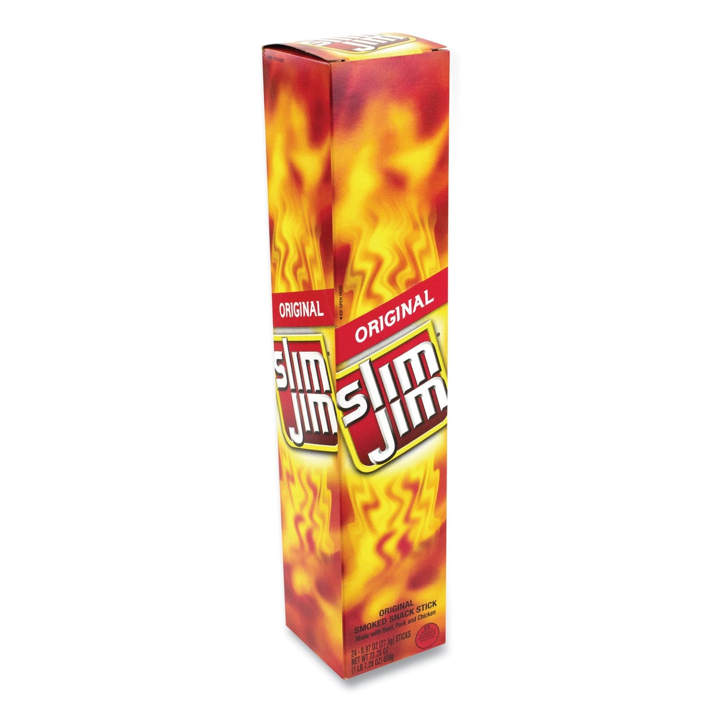Slim Jim® Original Smoked Snack Stick, 0.97 oz Stick, 24 Sticks/Box
