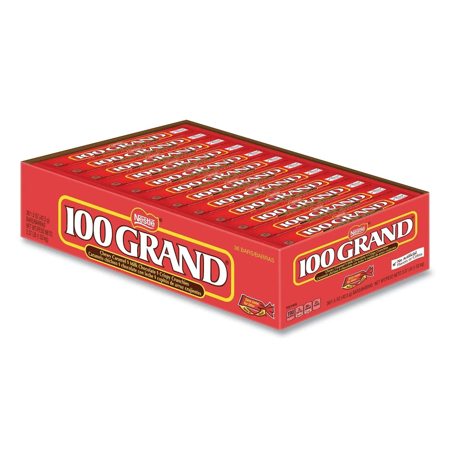 100 GRAND® Chocolate Candy Bars, Full Size, 1.5 oz, 36/Carton