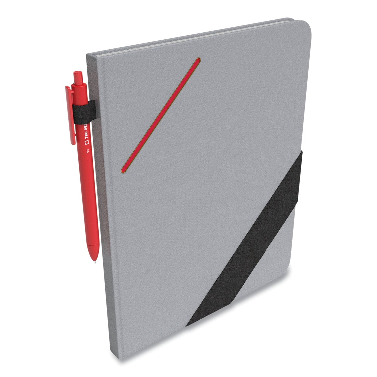TRU RED™ Large Starter Journal, 1-Subject, Narrow Rule, Gray Cover, (192) 10 x 8 Sheets