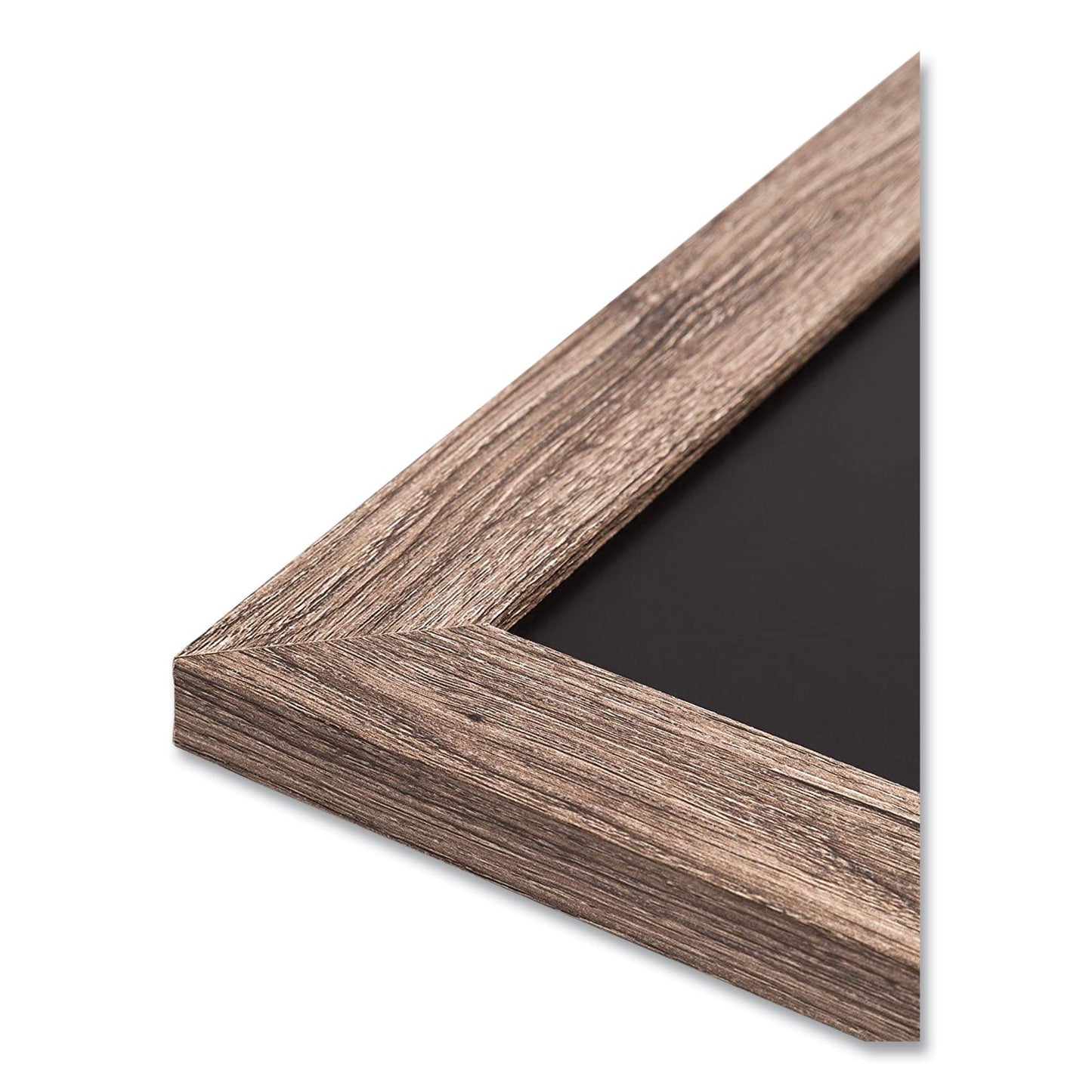 U Brands Magnetic Chalkboard with Rustic Frame, 36" x 24" (Actual Size: 35" x 23"), Black Surface, Brown Wood Frame