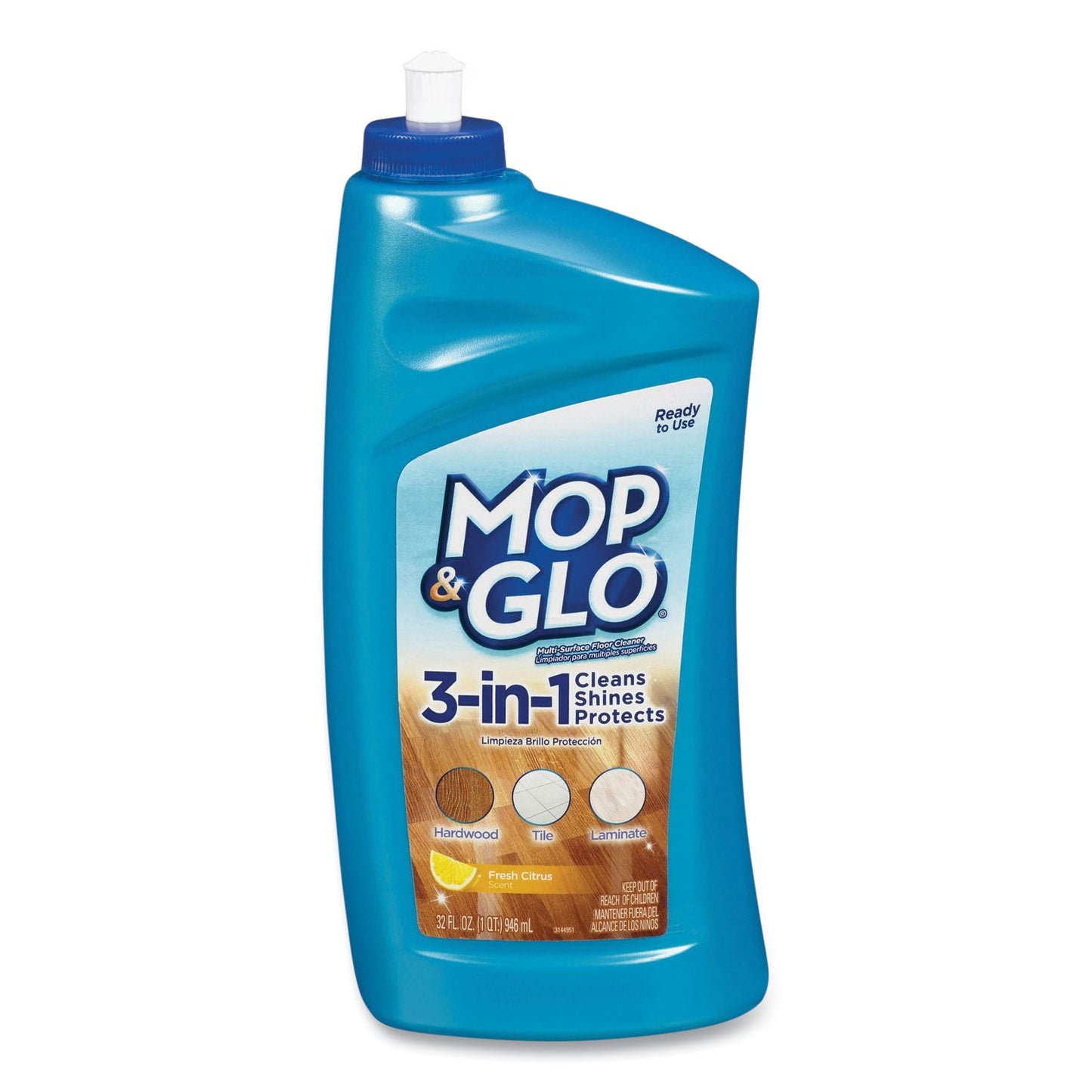 MOP & GLO® Ready to Use Multi-Surface Floor Cleaner, Fresh Citrus Scent, 32 oz Bottle, 6/Carton