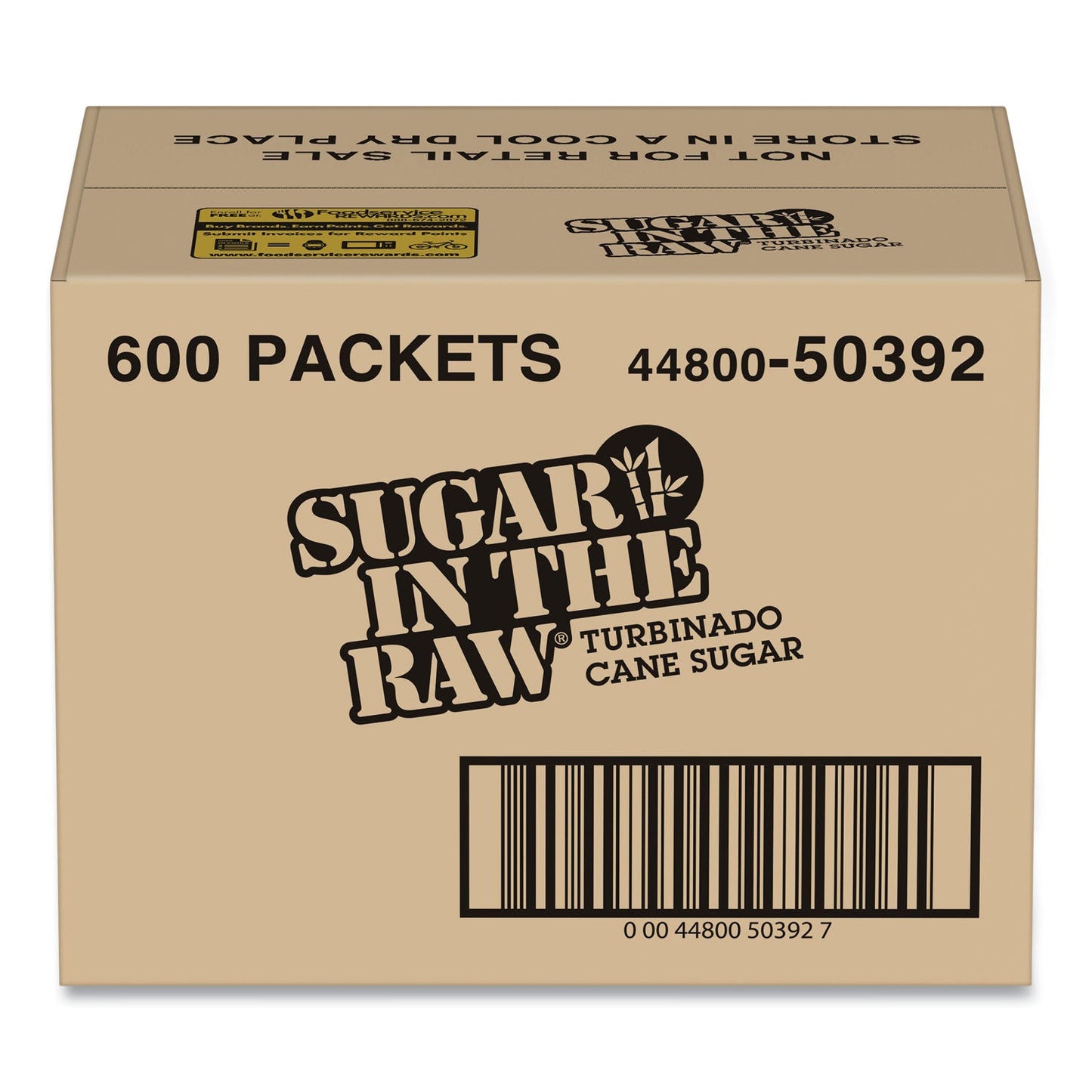 Sugar in the Raw Sugar, 0.18 oz Packet, 600/Carton