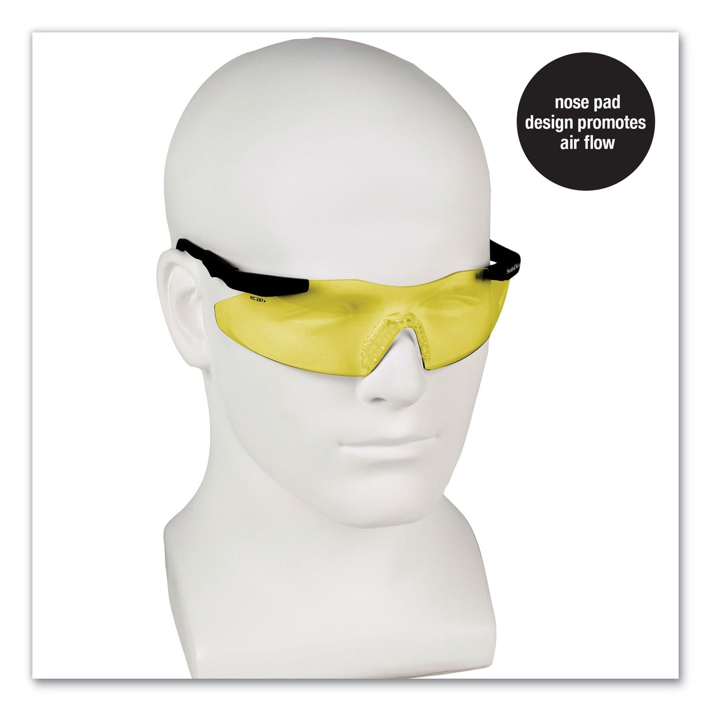 Smith & Wesson® Magnum 3G Safety Eyewear, Black Frame, Yellow/Amber Lens, 12/Box