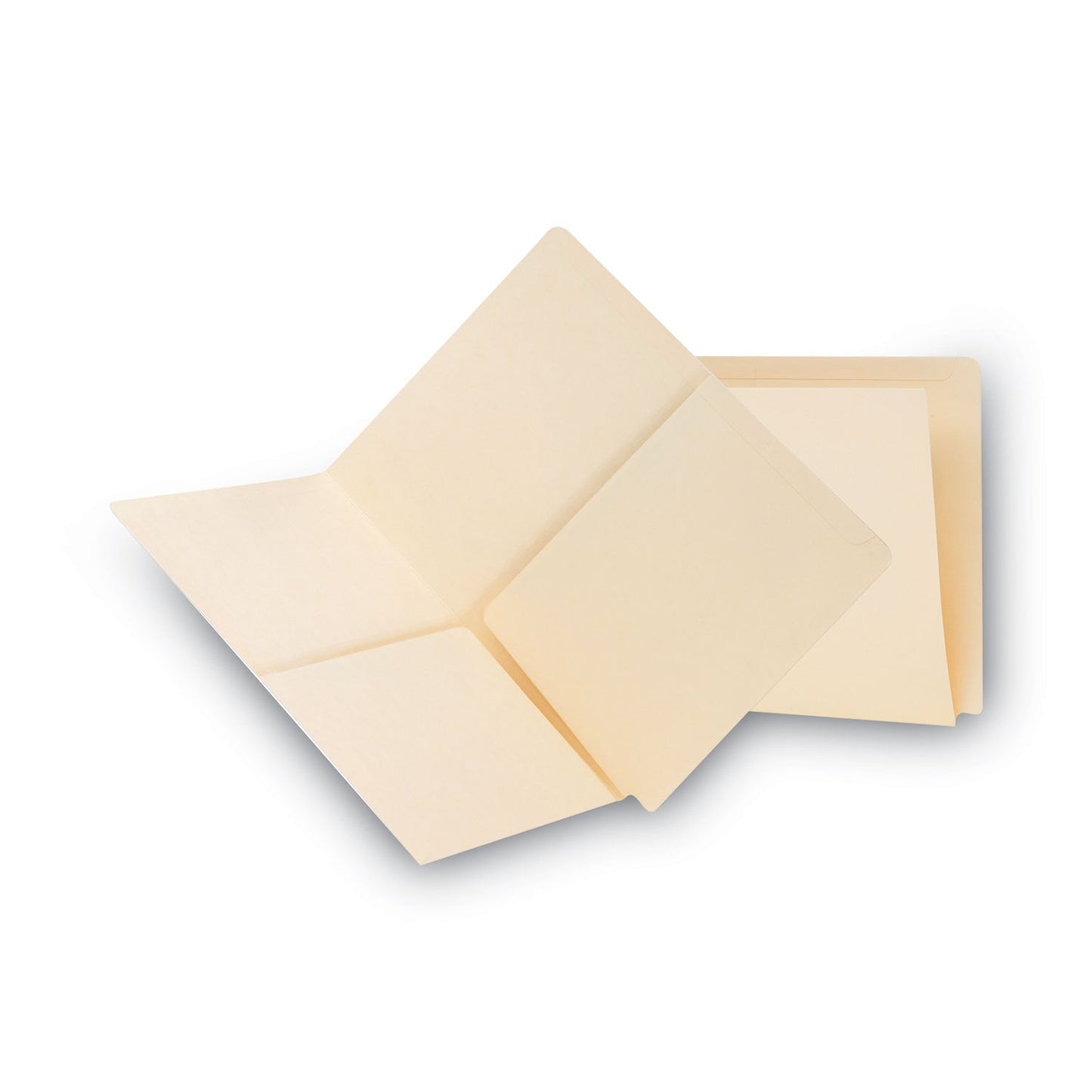 Smead Heavyweight Manila End Tab Pocket Folders, Interior Front/Back Panel Pockets, Straight Tabs, Letter Size, 11pt Manila, 25/Box